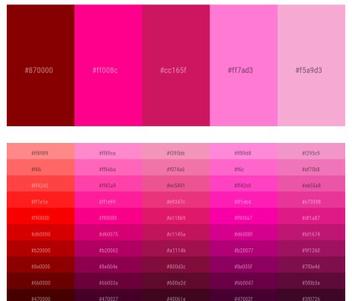 13 Latest Color Schemes with Light Pink And Dark Red Color tone  combinations, 2023