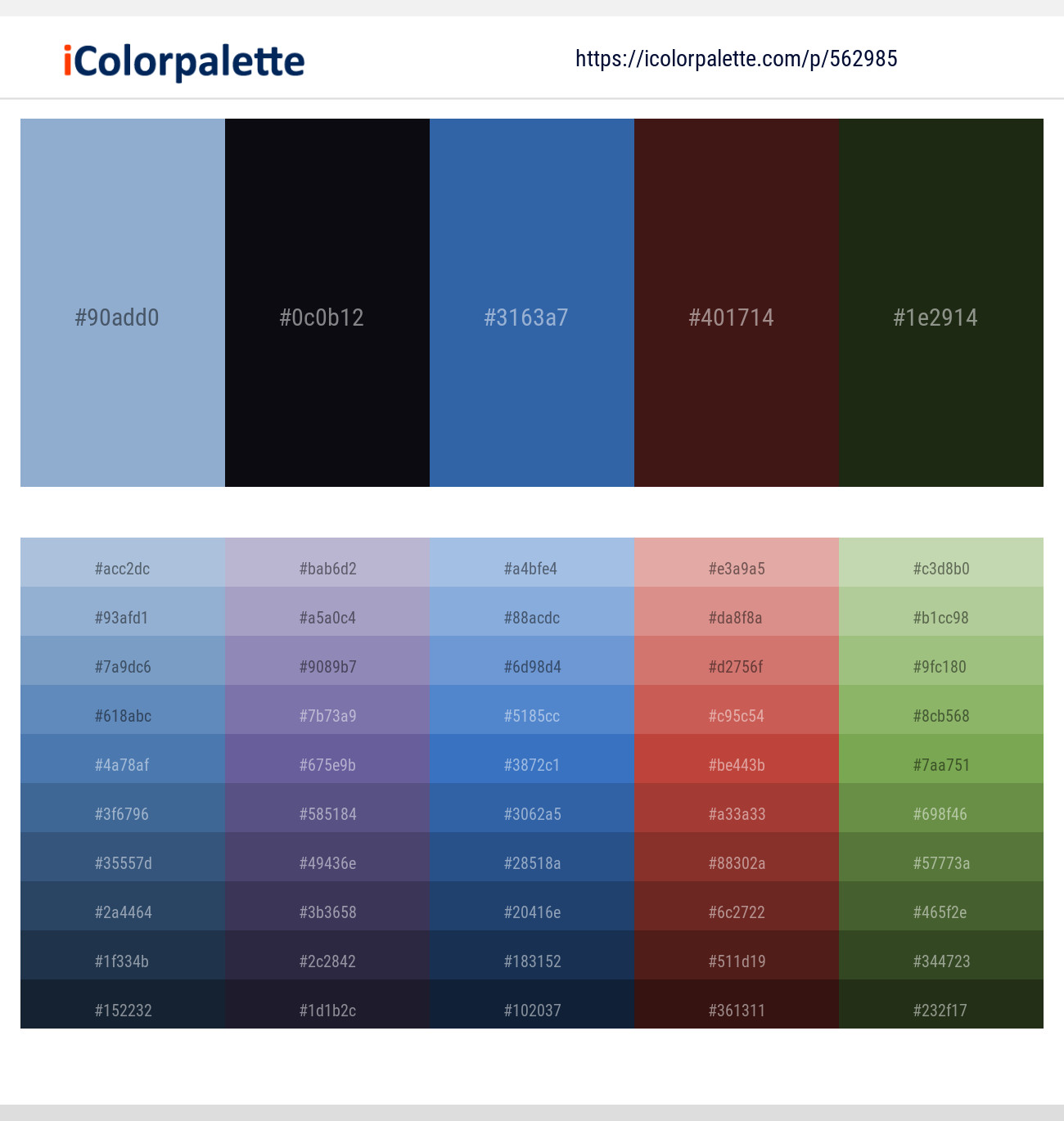 1650+ Latest Color Schemes with Polo Blue Color tone combinations