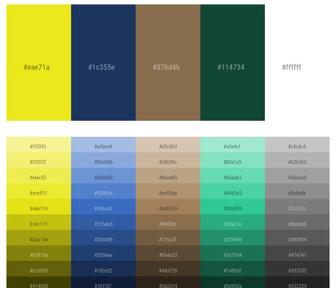 3 Latest Color Schemes with Deep Forest Green And Olive Green Color tone  combinations, 2024