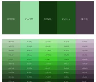 Colour comparison between submarine, green jasper, medium forest