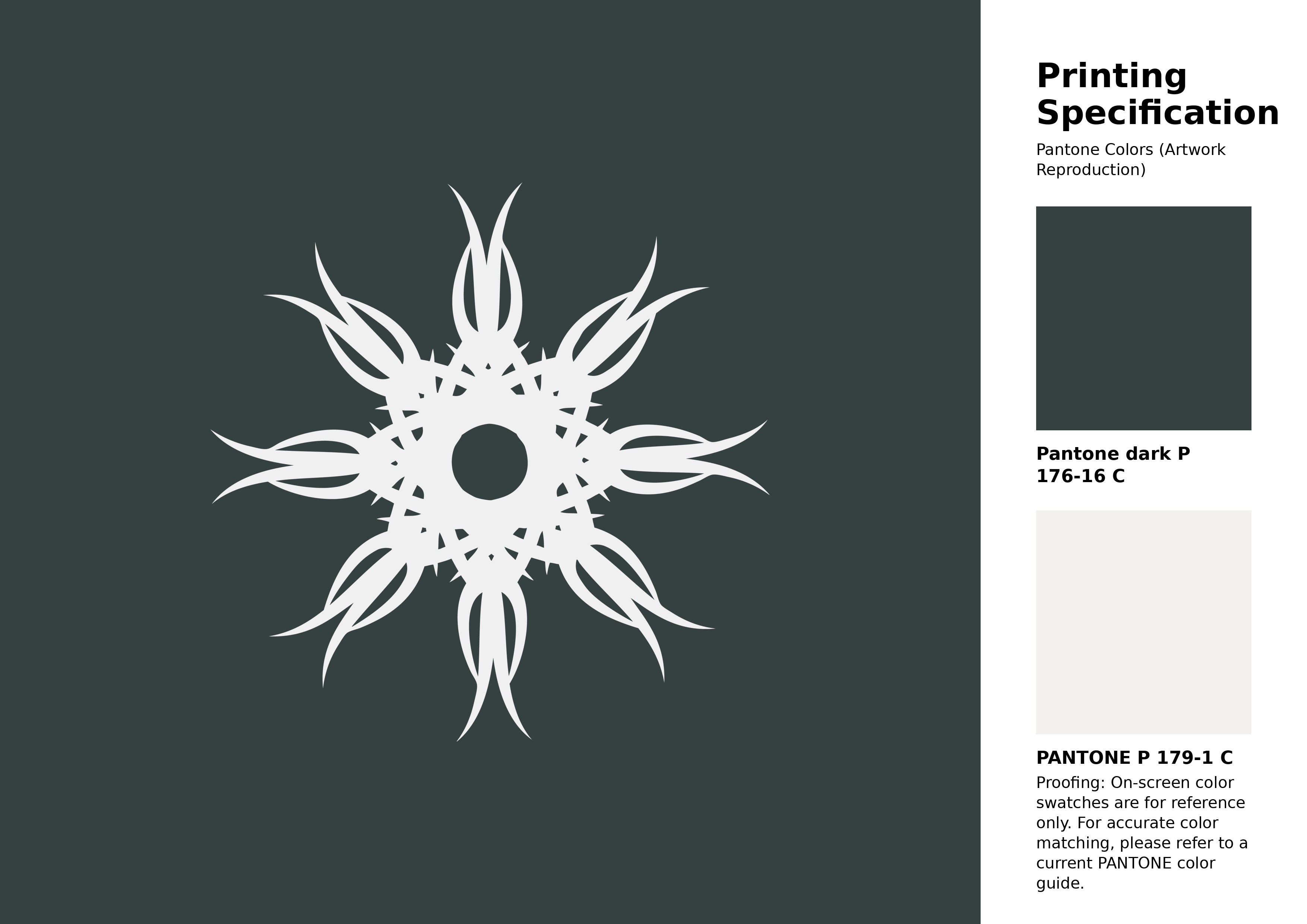 High-quality artwork and graphic illustration using Pantone P 176-16 C Color | Hex color Code #354041. A fantastic creative resource for designers and artists. #artwork #illustration #graphicart #354041
