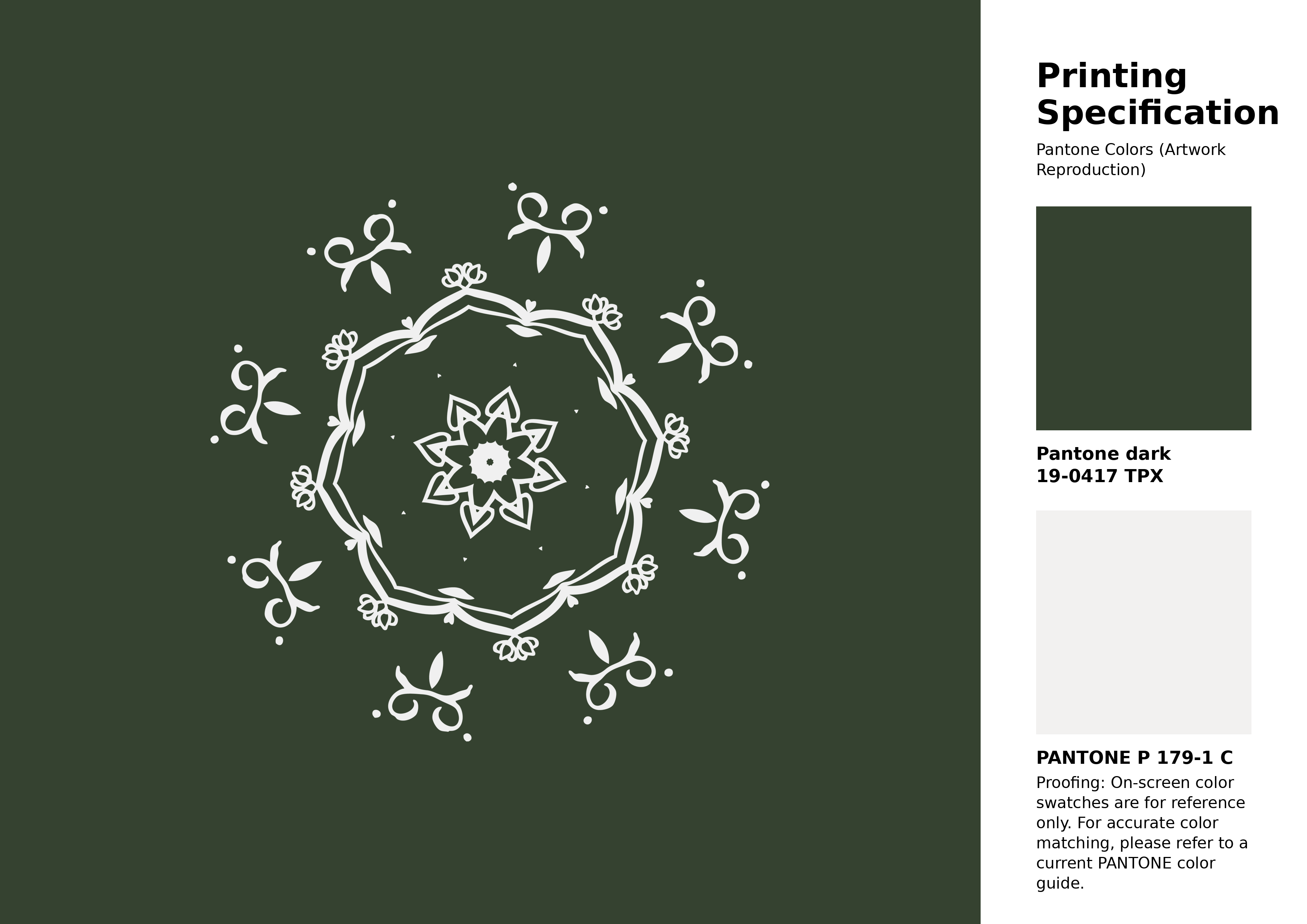 High-quality artwork and graphic illustration using Pantone 19-0417 Tpx Kombu Green Color | Hex color Code #354230. A fantastic creative resource for designers and artists. #artwork #illustration #graphicart #354230