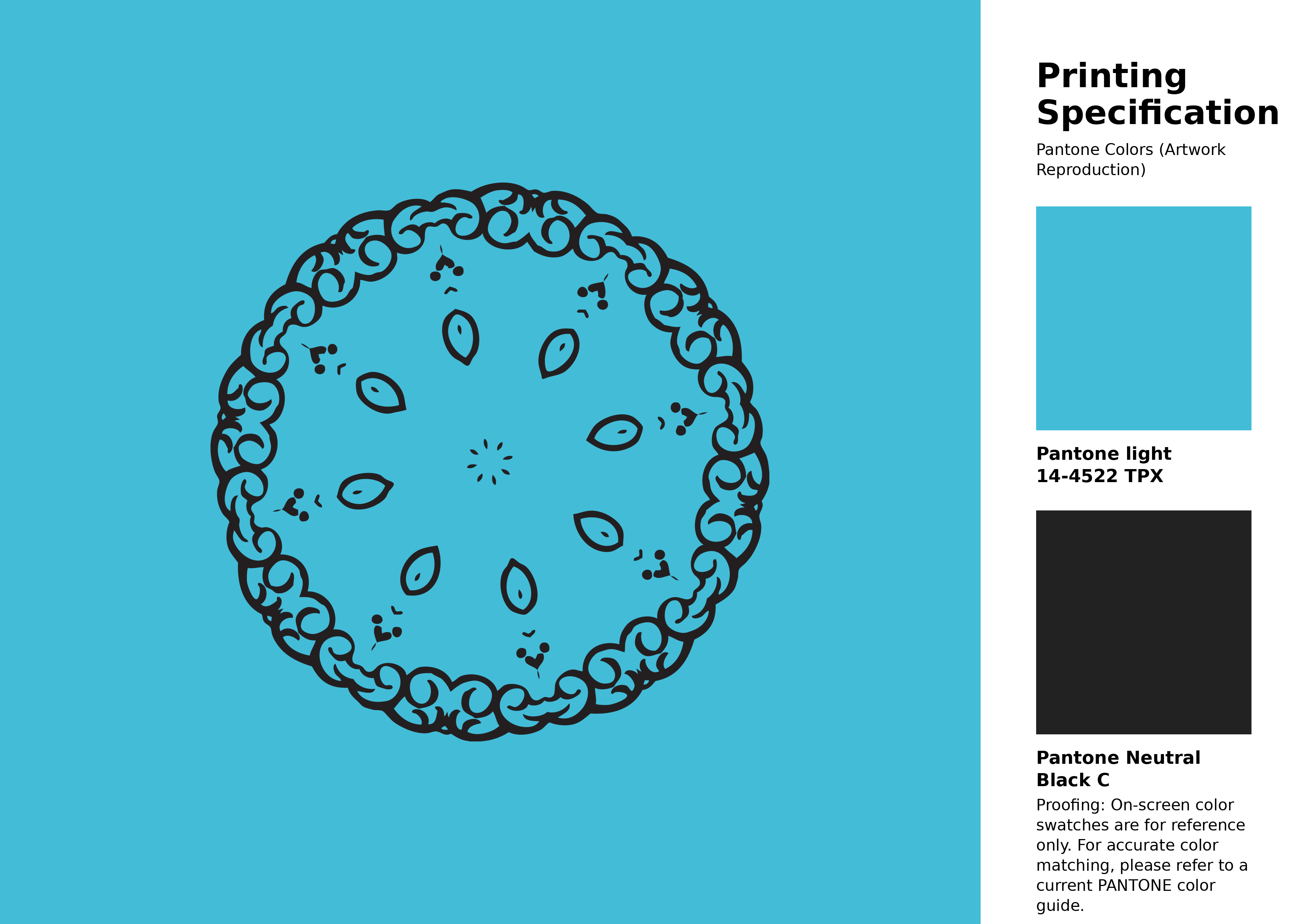 High-quality artwork and graphic illustration using Pantone 14-4522 Tpx Bachelor Button Color | Hex color Code #43bcd8. A fantastic creative resource for designers and artists. #artwork #illustration #graphicart #43bcd8