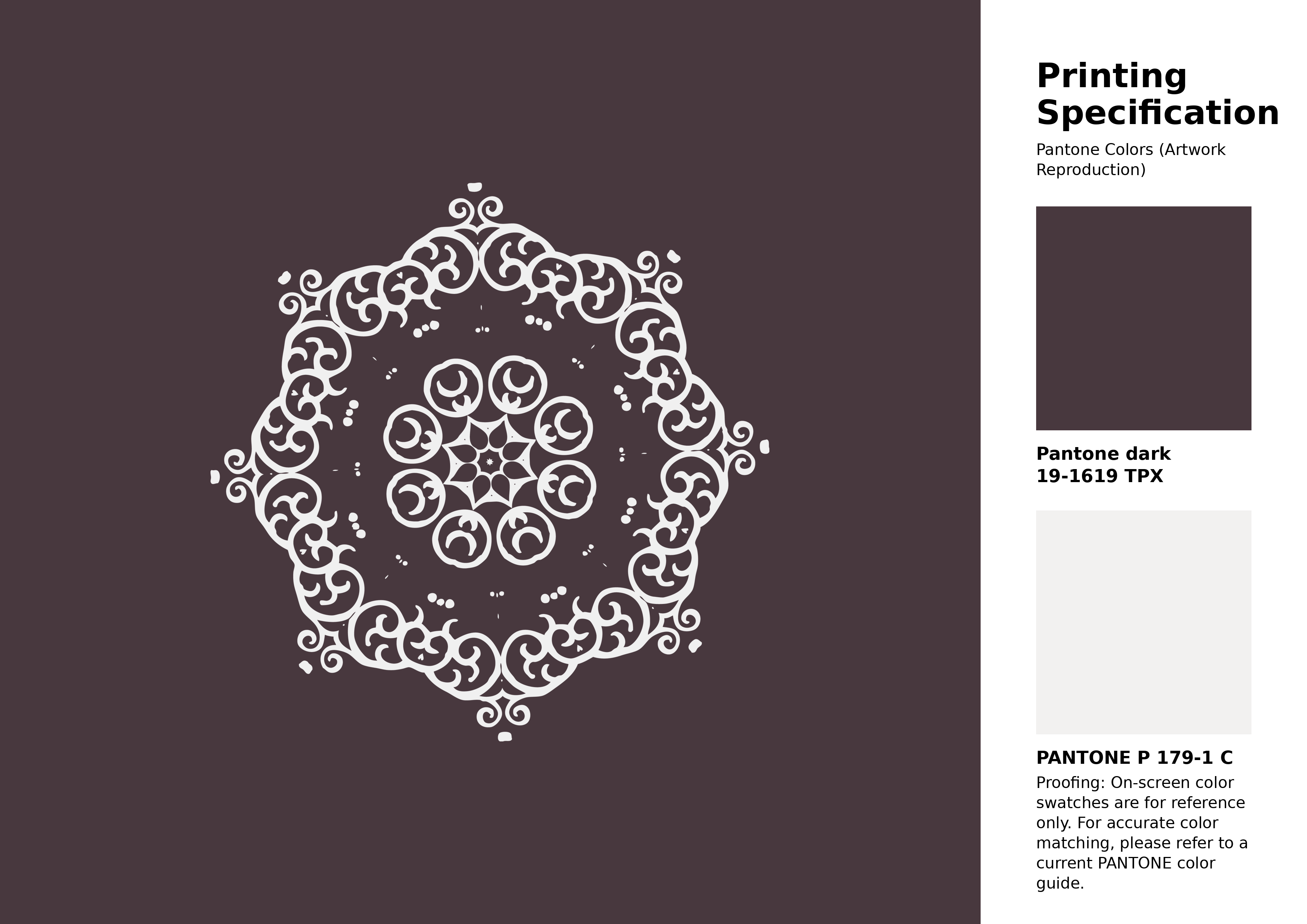High-quality artwork and graphic illustration using Pantone 19-1619 Tpx Fudge Color | Hex color Code #48383e. A fantastic creative resource for designers and artists. #artwork #illustration #graphicart #48383e