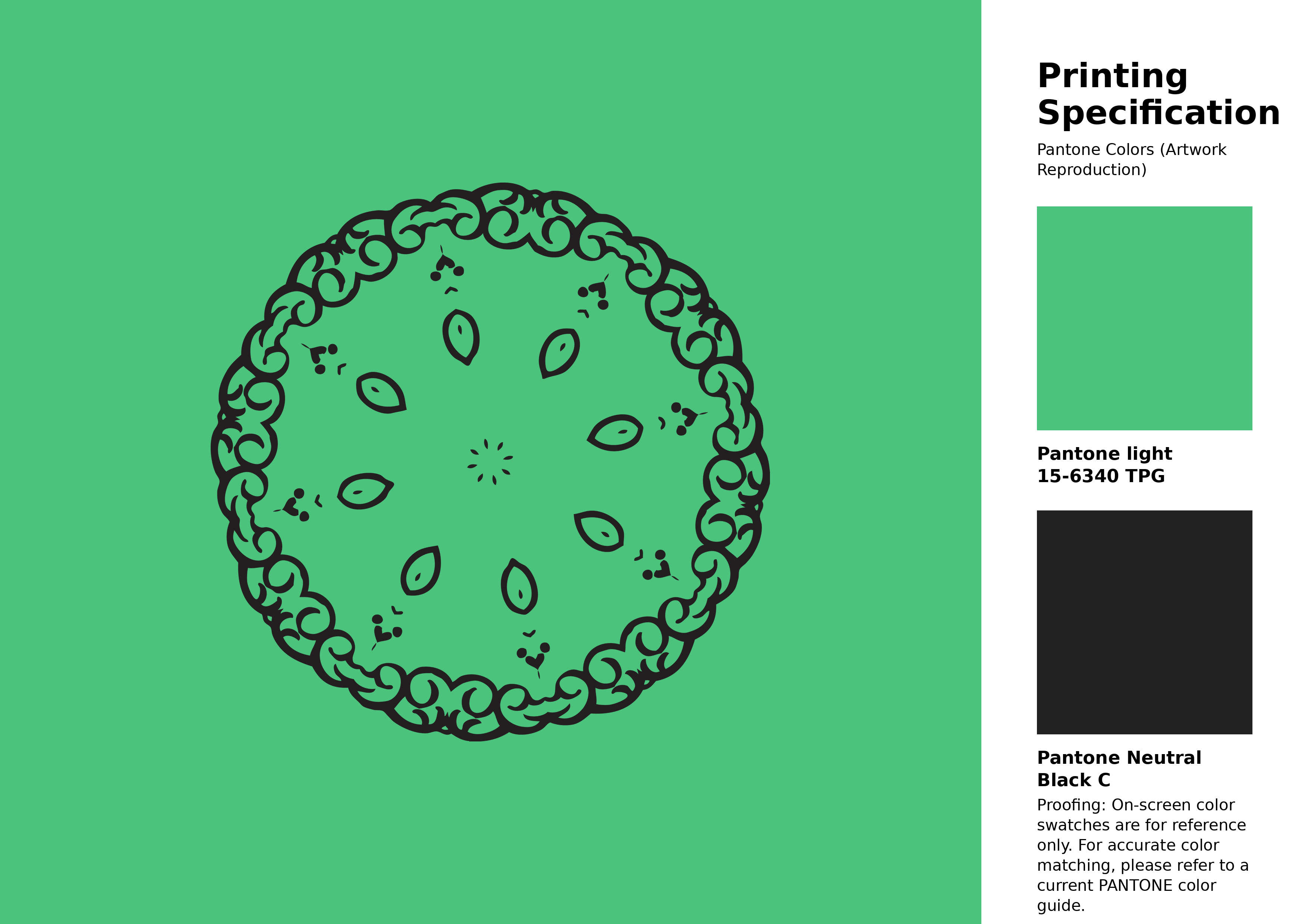 High-quality artwork and graphic illustration using Pantone 15-6340 Tpg Irish Green Color | Hex color Code #4bc37d. A fantastic creative resource for designers and artists. #artwork #illustration #graphicart #4bc37d