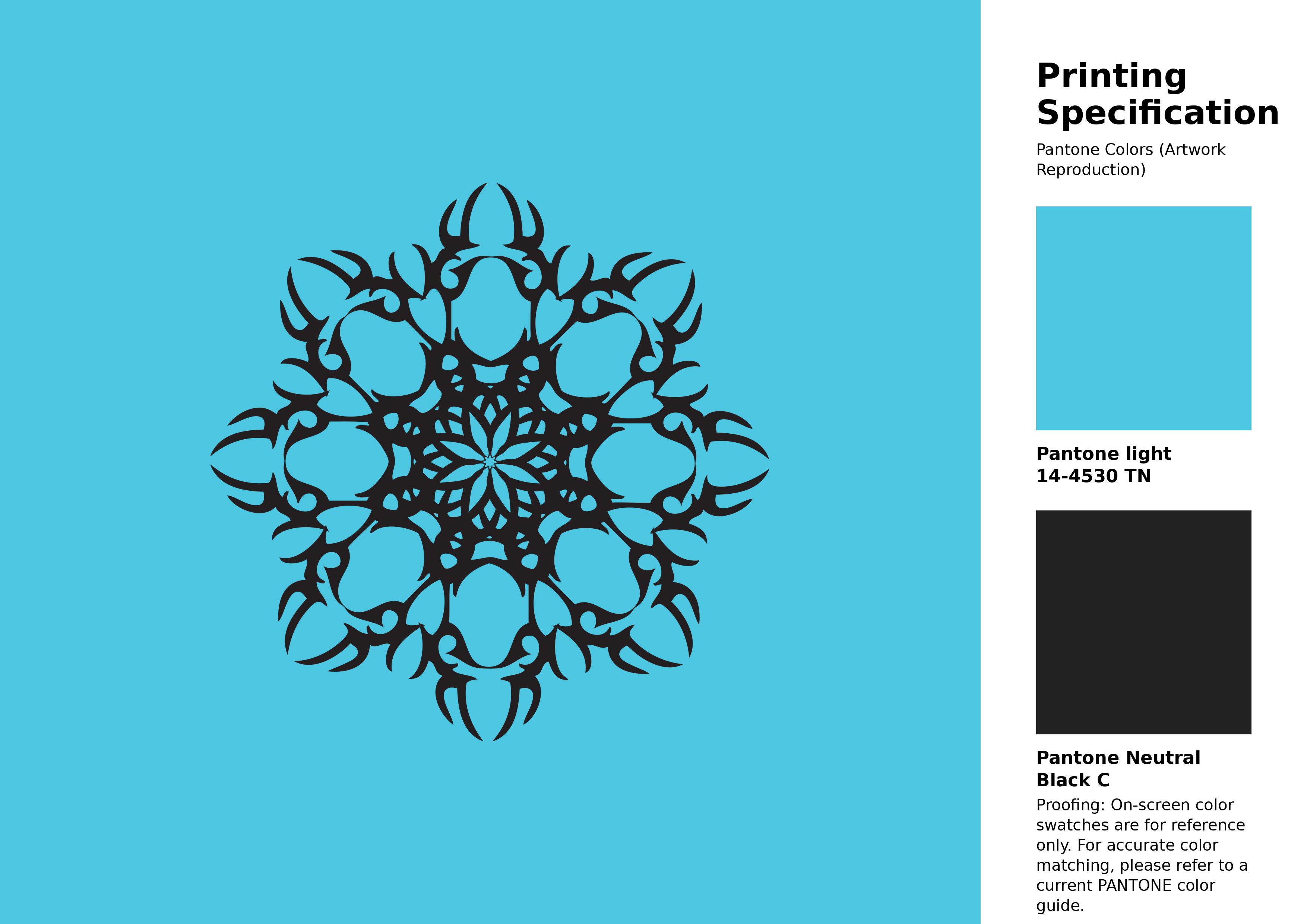 High-quality artwork and graphic illustration using Pantone 14-4530 Tn Bluefish Color | Hex color Code #4dc6e2. A fantastic creative resource for designers and artists. #artwork #illustration #graphicart #4dc6e2