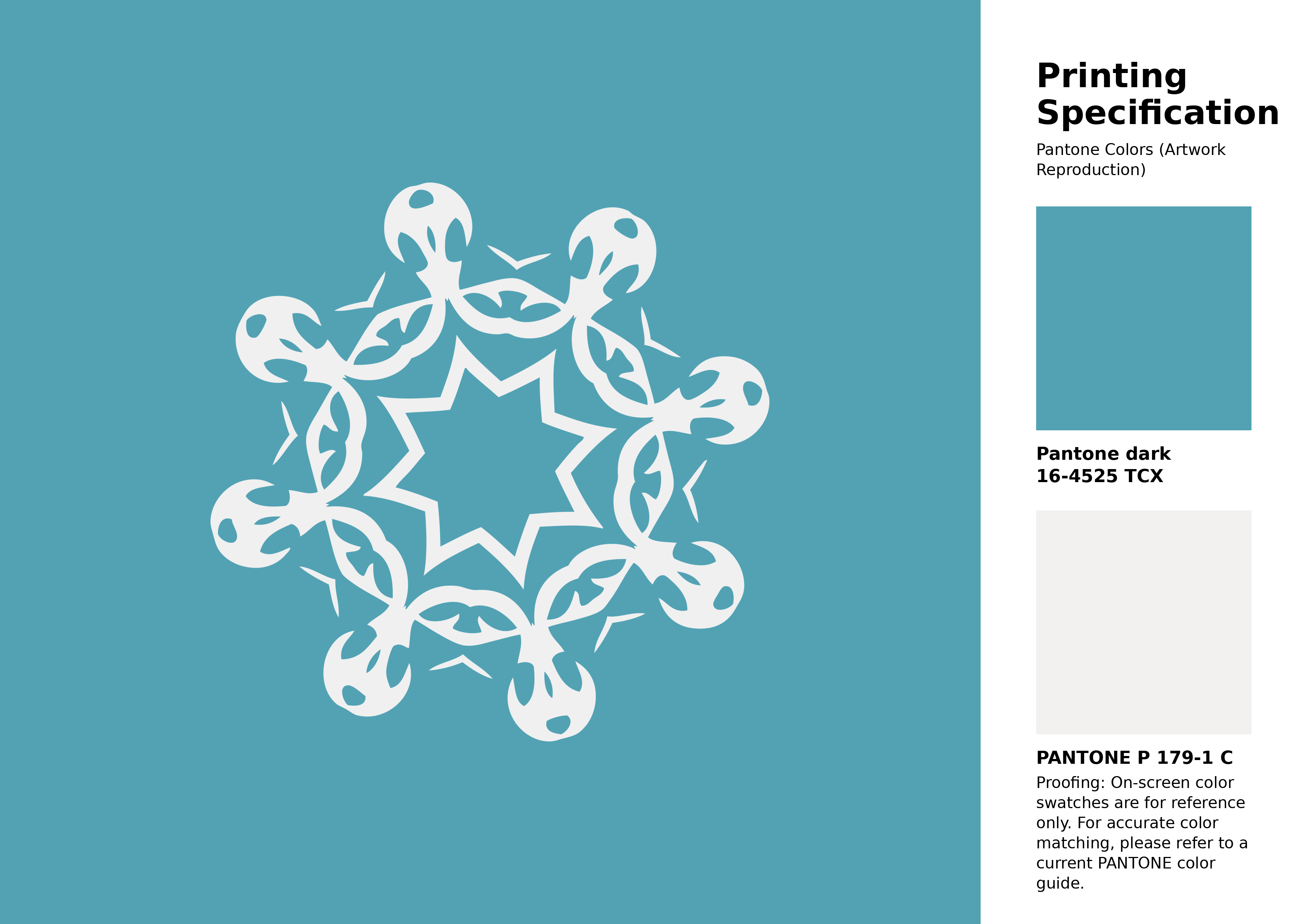 High-quality artwork and graphic illustration using Pantone 16-4525 Tcx Maui Blue Color | Hex color Code #52a2b4. A fantastic creative resource for designers and artists. #artwork #illustration #graphicart #52a2b4