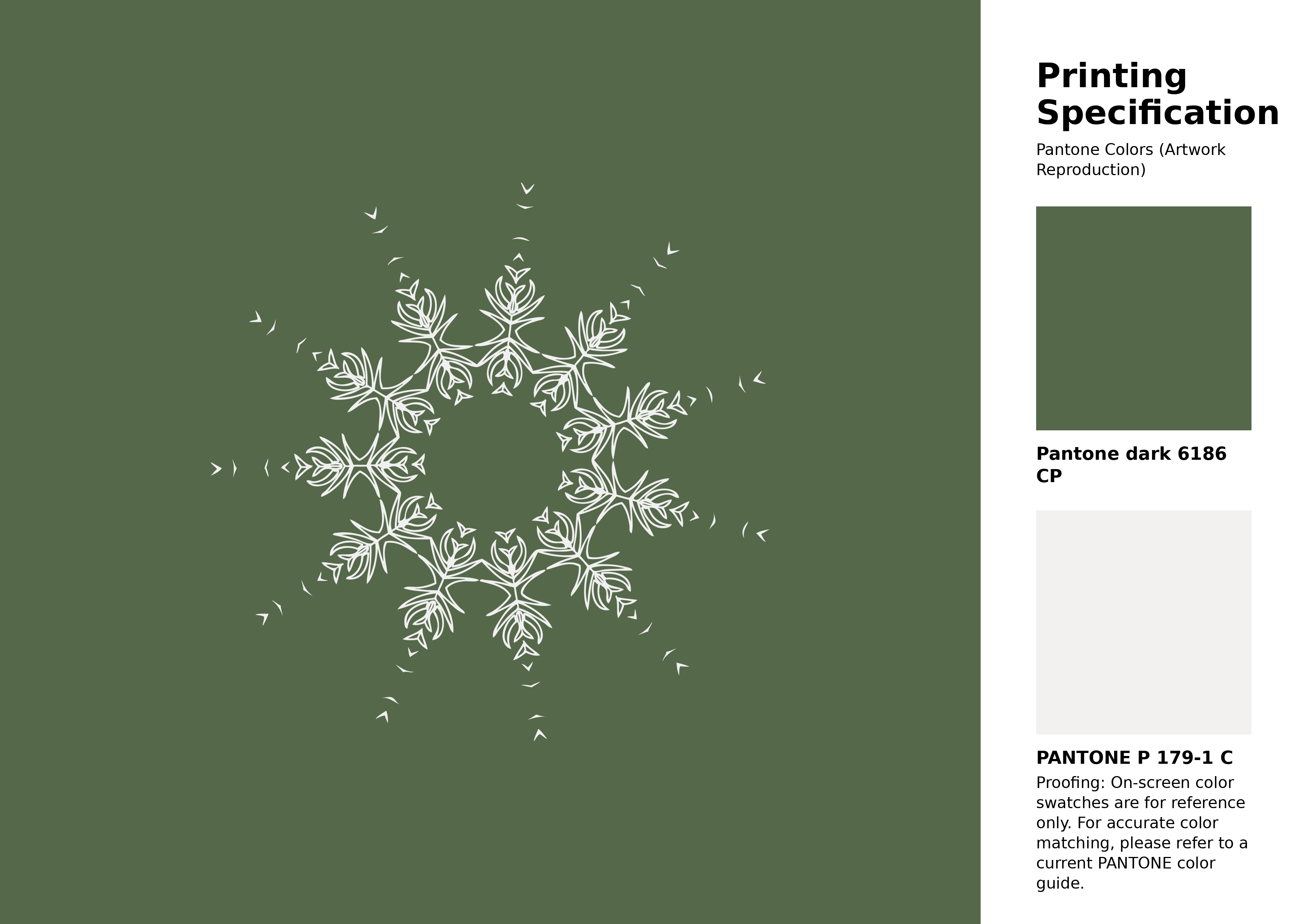 High-quality artwork and graphic illustration using Pantone 6186 CP Color | Hex color Code #56684a. A fantastic creative resource for designers and artists. #artwork #illustration #graphicart #56684a