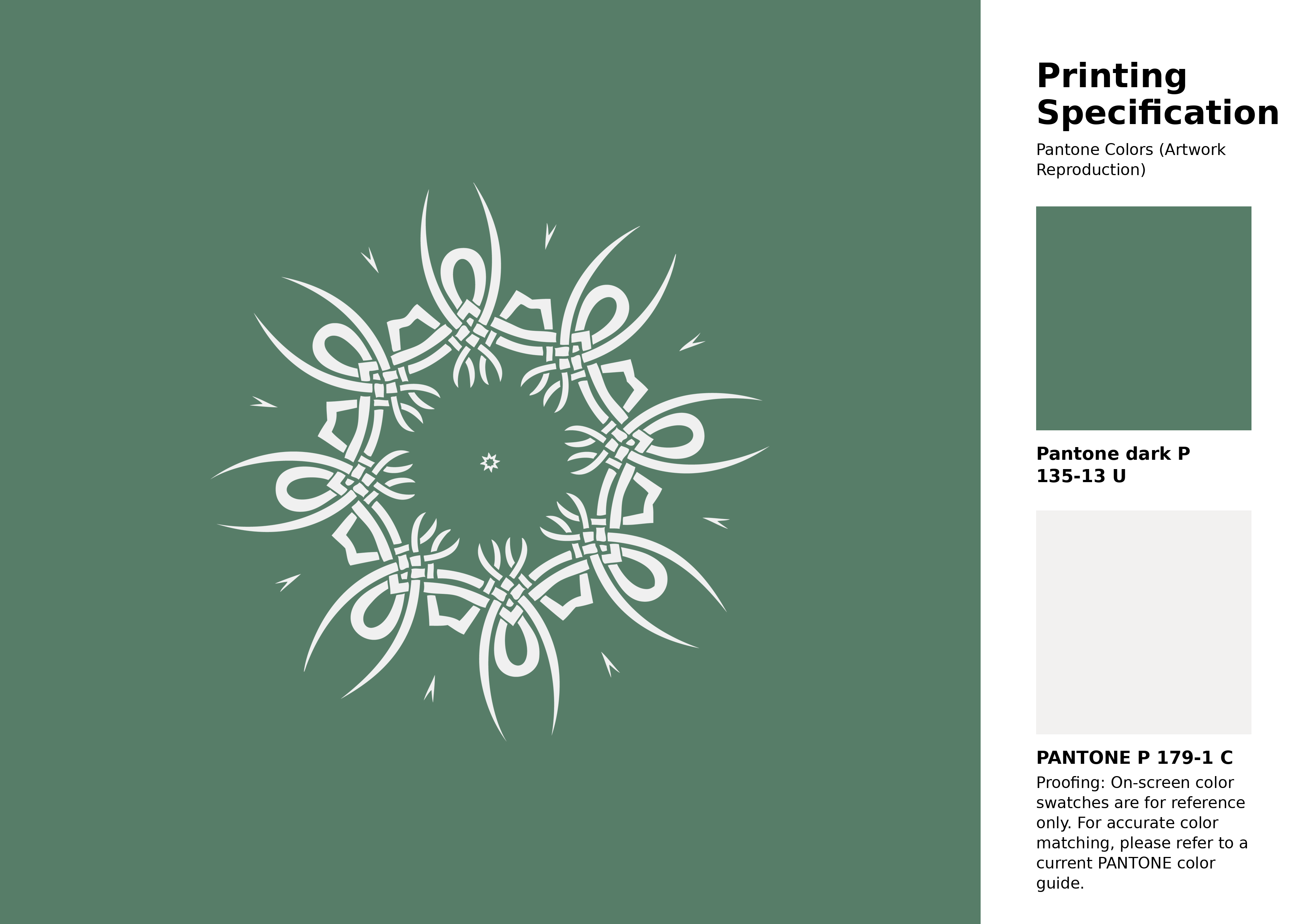High-quality artwork and graphic illustration using Pantone P 135-13 U Color | Hex color Code #577d68. A fantastic creative resource for designers and artists. #artwork #illustration #graphicart #577d68