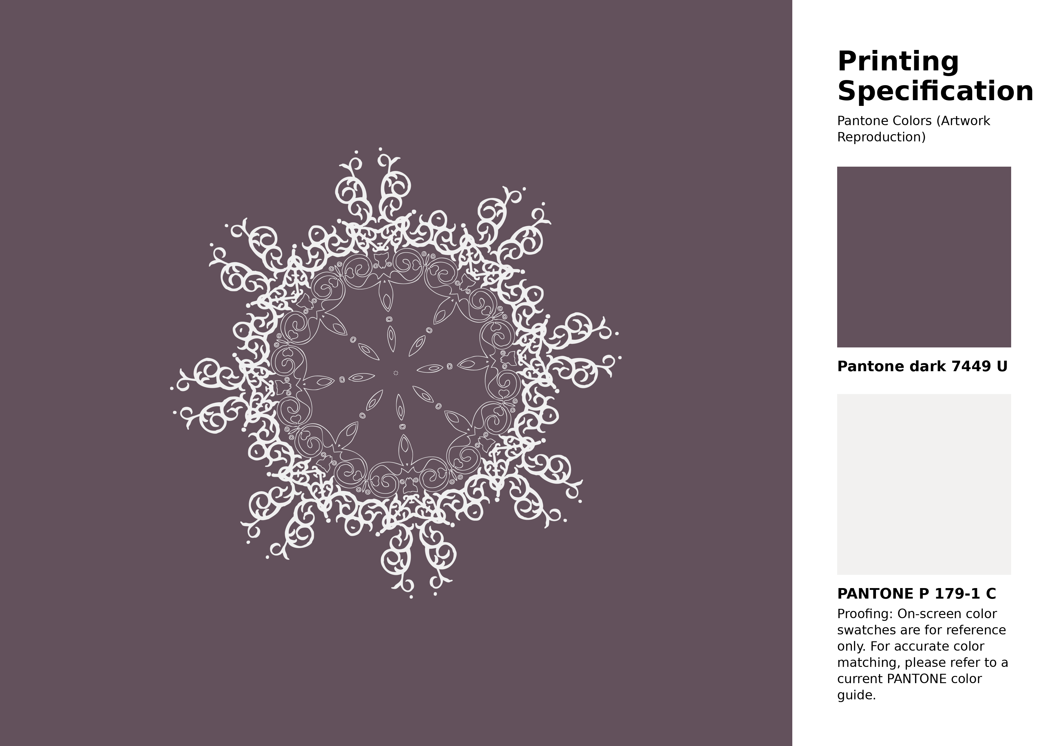 High-quality artwork and graphic illustration using Pantone 7449 U Color | Hex color Code #63515c. A fantastic creative resource for designers and artists. #artwork #illustration #graphicart #63515c