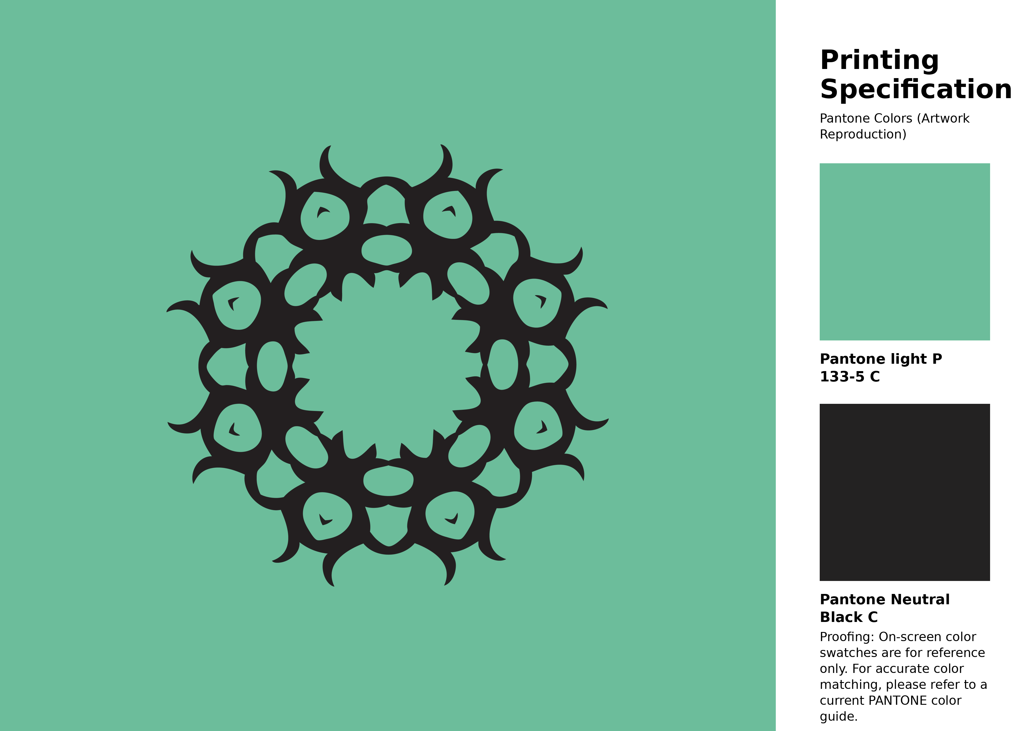 High-quality artwork and graphic illustration using Pantone P 133-5 C Color | Hex color Code #6cbd9b. A fantastic creative resource for designers and artists. #artwork #illustration #graphicart #6cbd9b