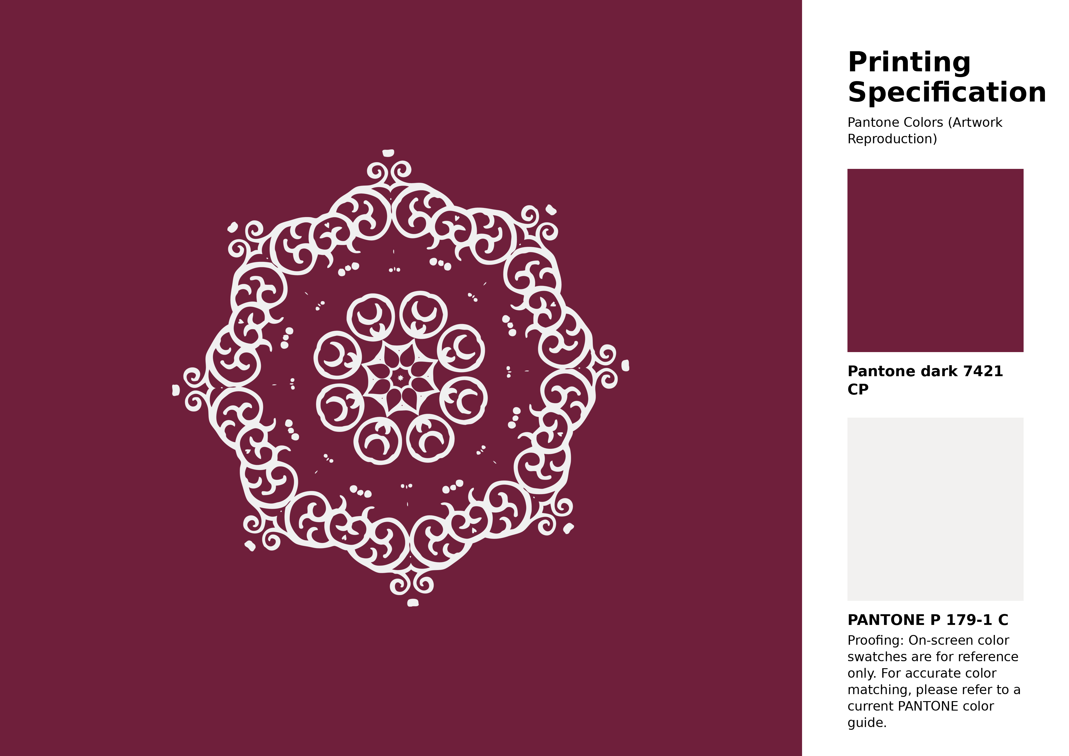 High-quality artwork and graphic illustration using Pantone 7421 CP Color | Hex color Code #6f1f3b. A fantastic creative resource for designers and artists. #artwork #illustration #graphicart #6f1f3b