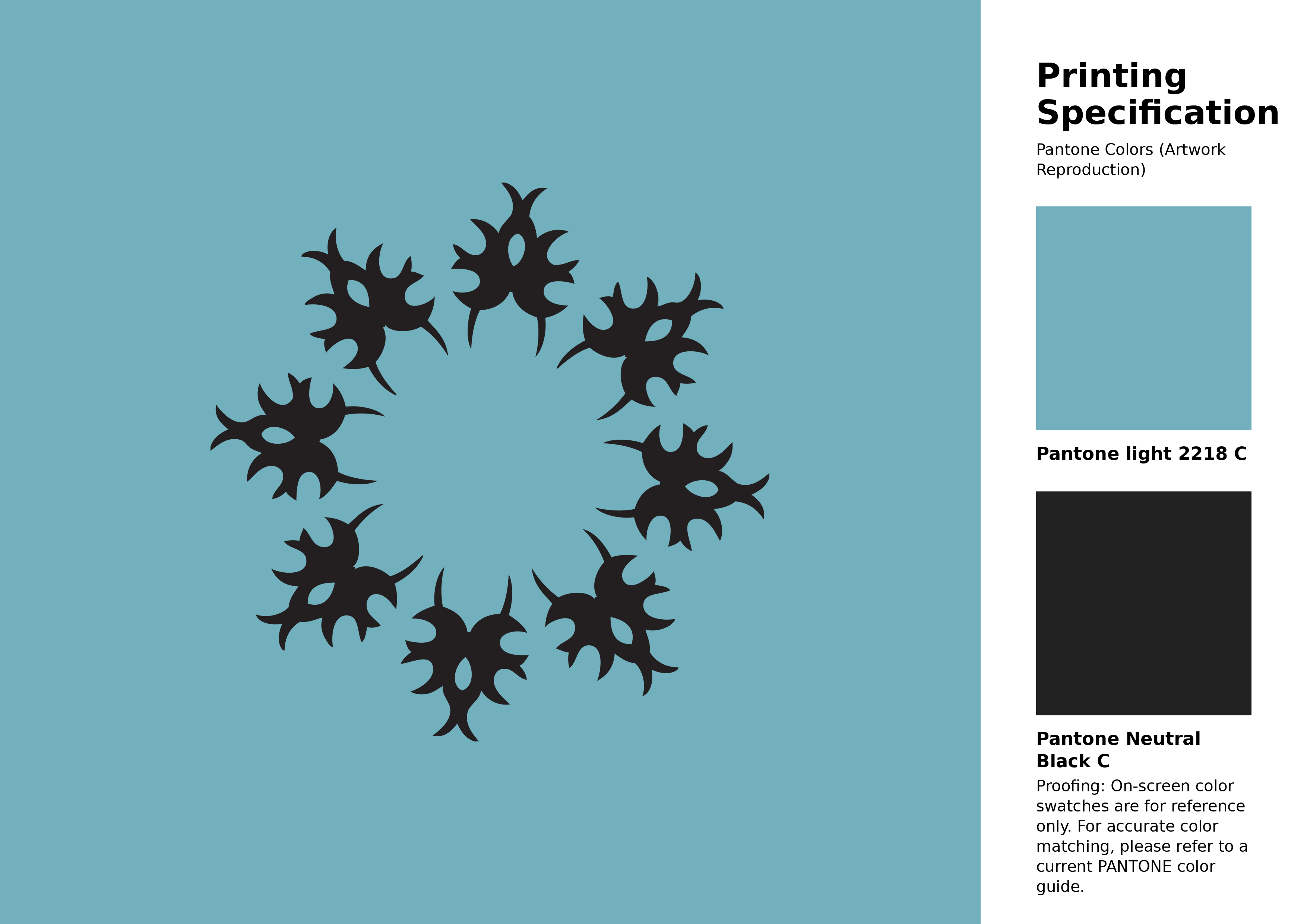High-quality artwork and graphic illustration using Pantone 2218 C Color | Hex color Code #72b0bd. A fantastic creative resource for designers and artists. #artwork #illustration #graphicart #72b0bd