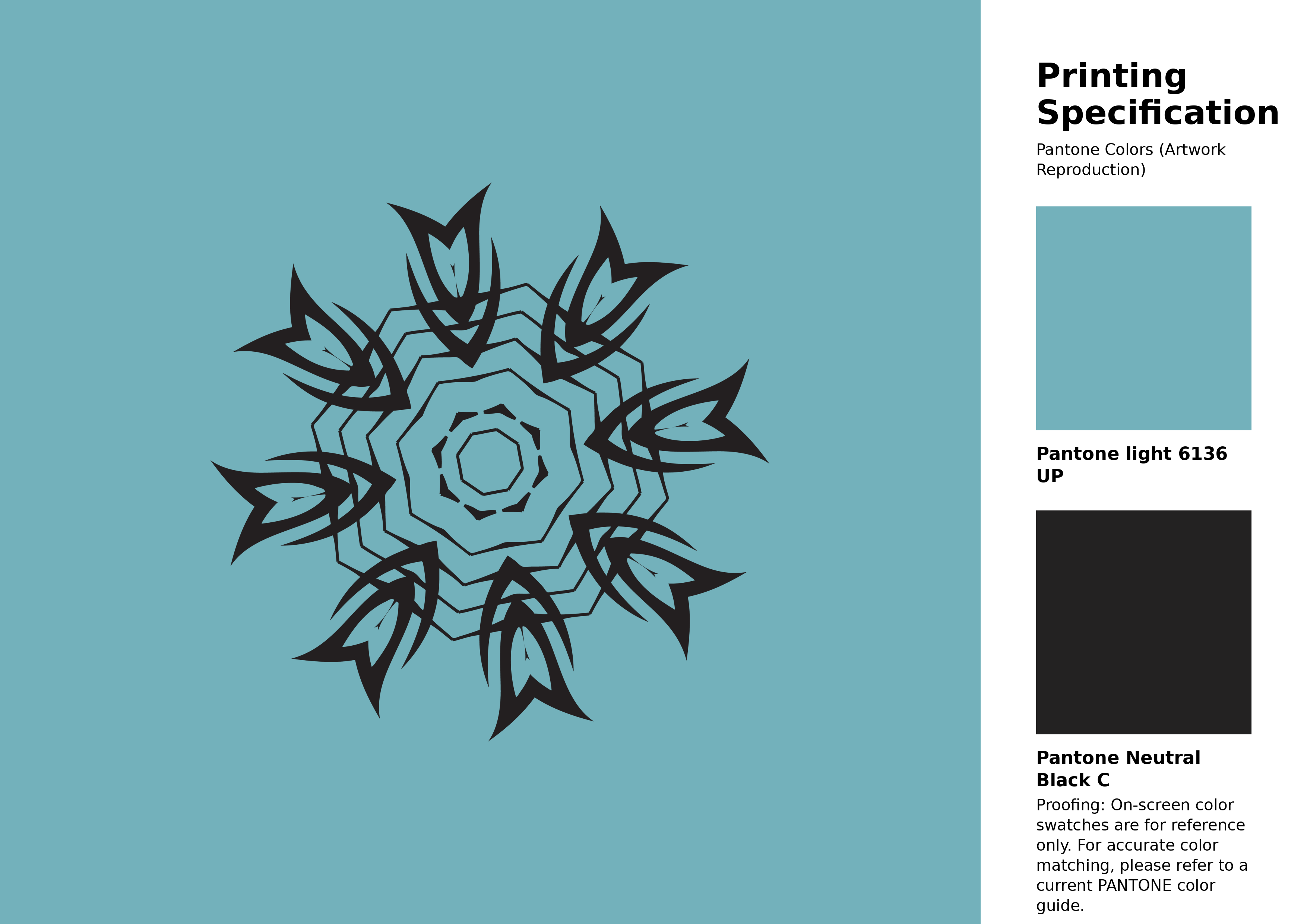 High-quality artwork and graphic illustration using Pantone 6136 UP Color | Hex color Code #73b1bb. A fantastic creative resource for designers and artists. #artwork #illustration #graphicart #73b1bb
