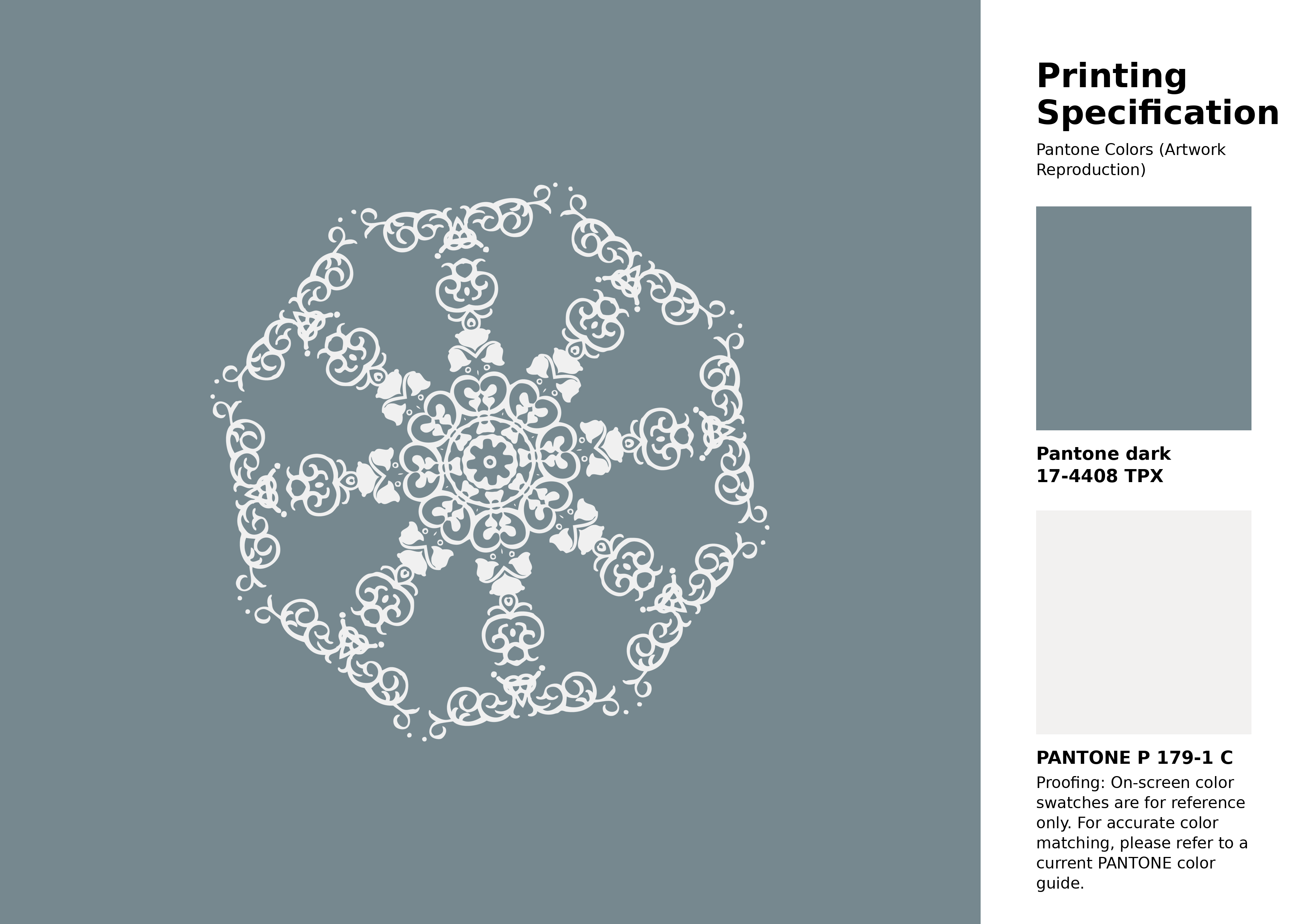 Hex Color #76888f | Printing Match PANTONE 17-4408 TPX | Color ...