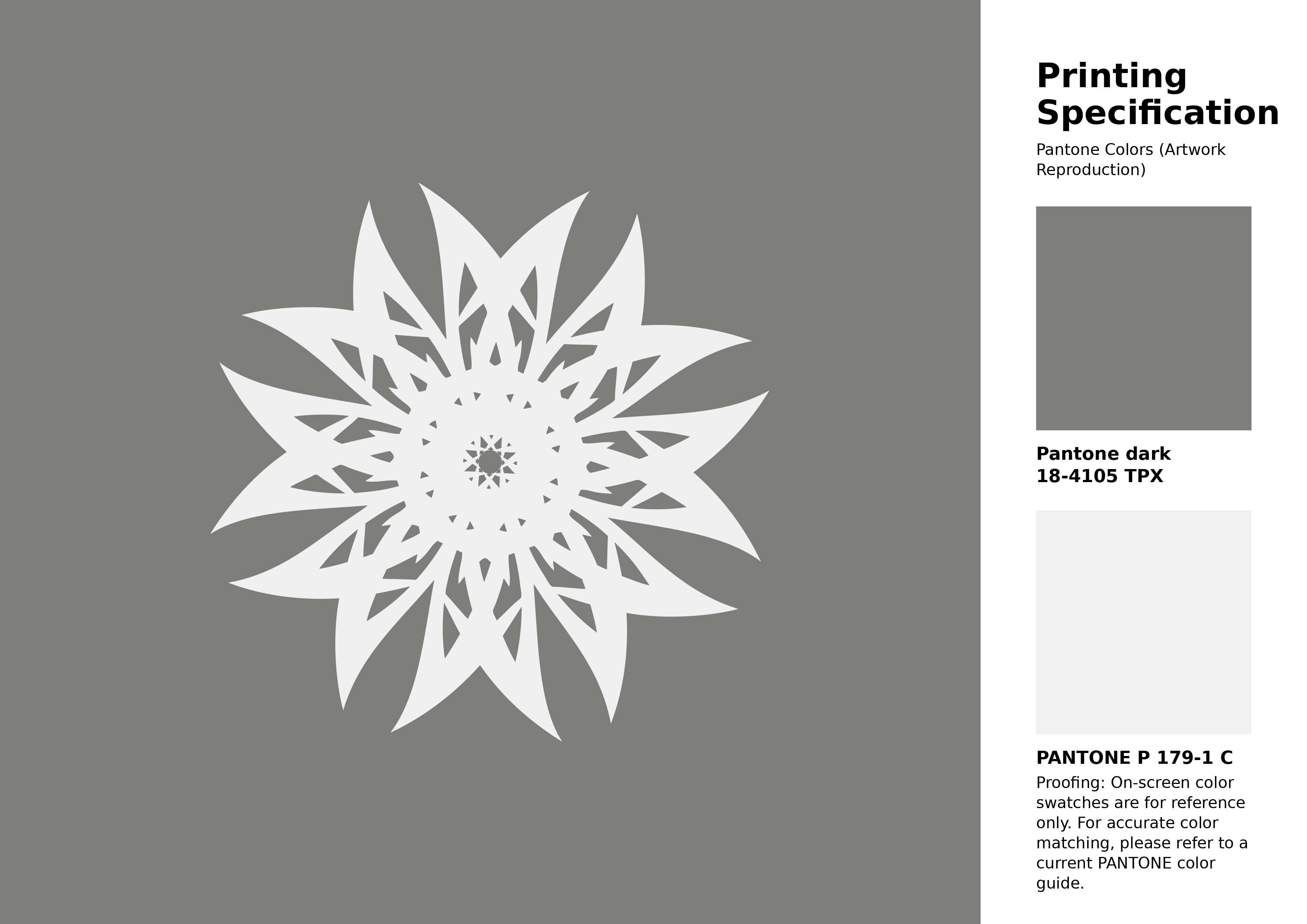 High-quality artwork and graphic illustration using Pantone 18-4105 Tpx Moon Mist Color | Hex color Code #7b7e79. A fantastic creative resource for designers and artists. #artwork #illustration #graphicart #7b7e79