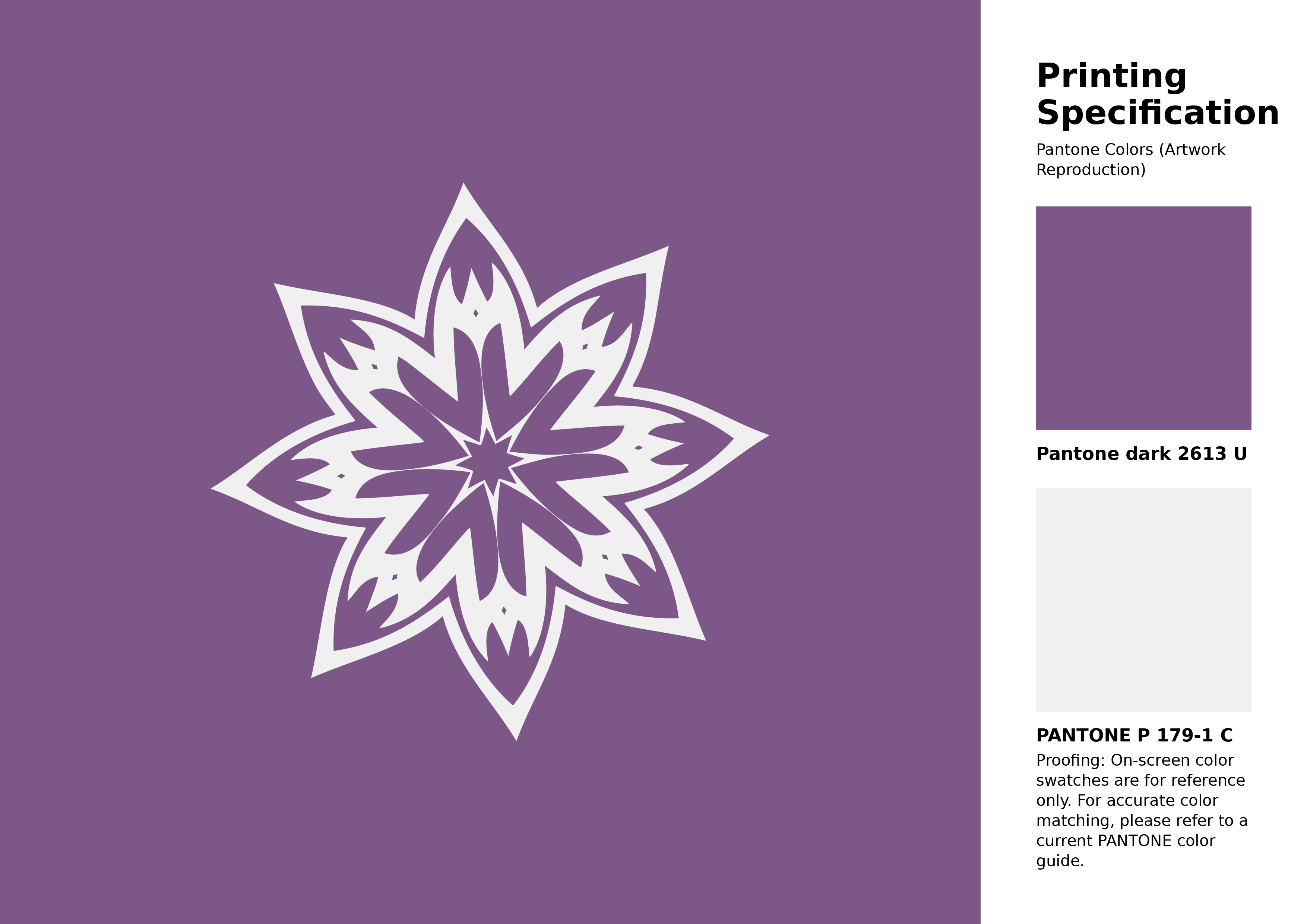 Hex Color #7d5787 | Printing Match PANTONE 2613 U | Color