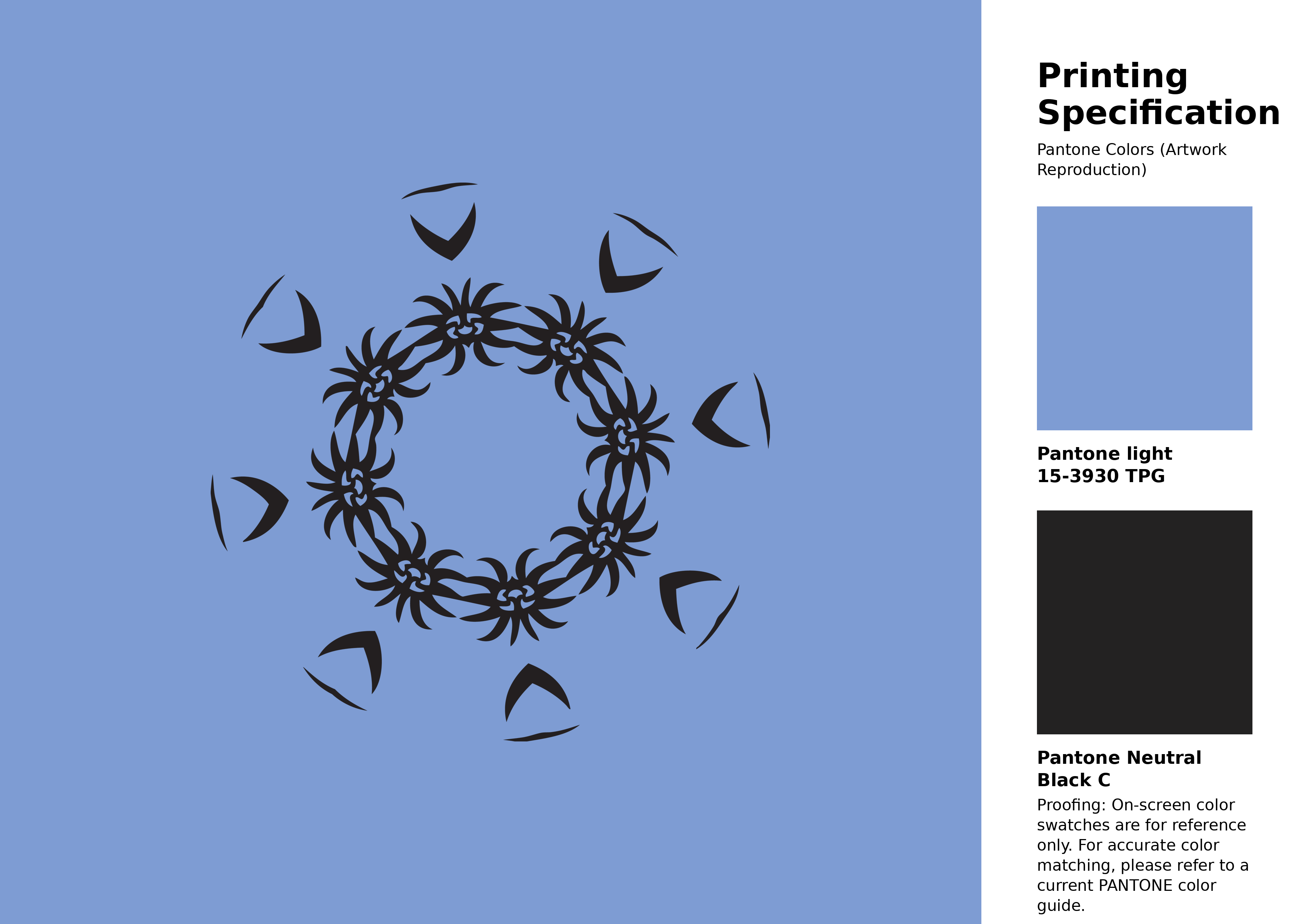 High-quality artwork and graphic illustration using Pantone 15-3930 Tpg Vista Blue Color | Hex color Code #7e9cd3. A fantastic creative resource for designers and artists. #artwork #illustration #graphicart #7e9cd3