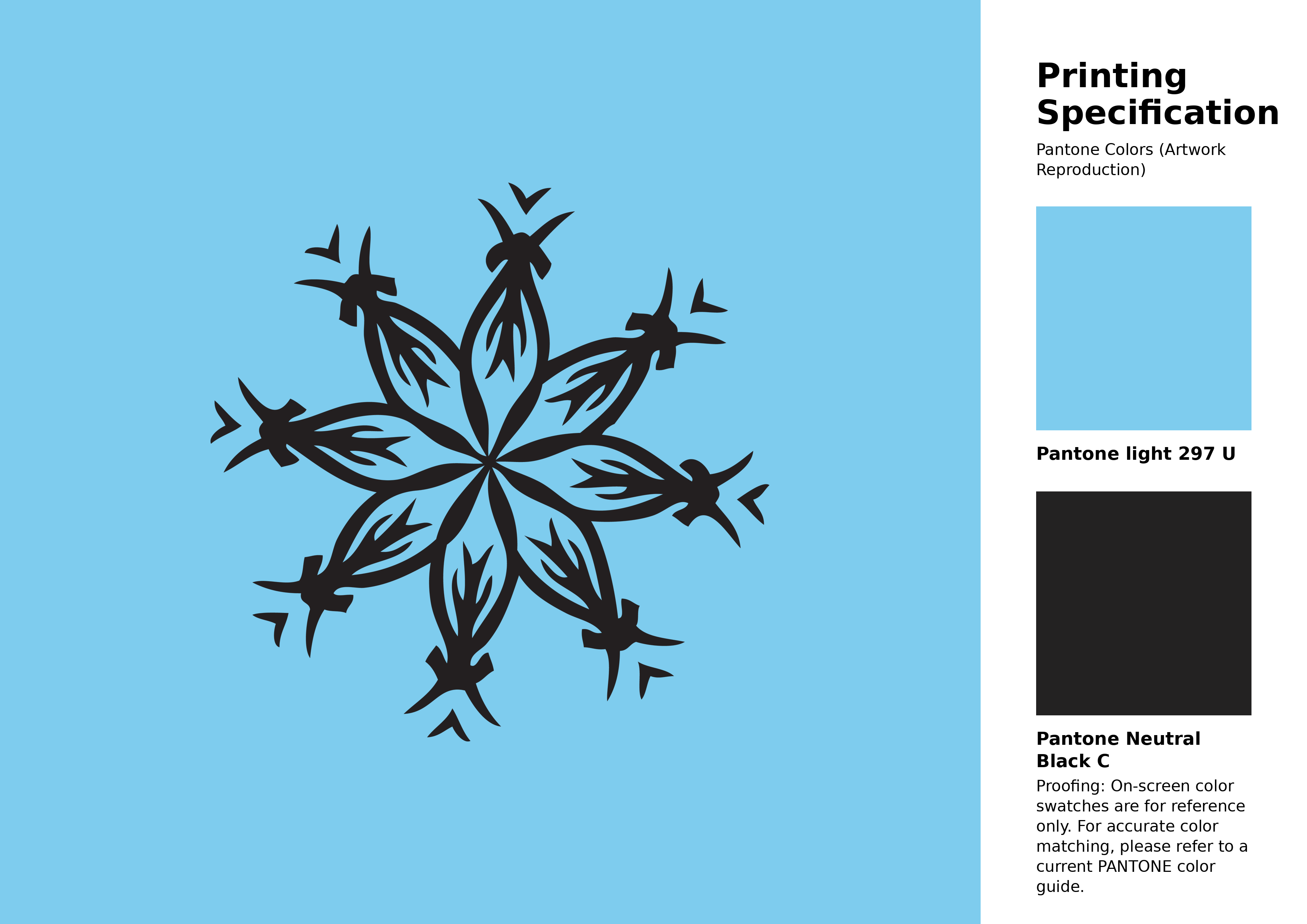 High-quality artwork and graphic illustration using Pantone 297 U Color | Hex color Code #7eccee. A fantastic creative resource for designers and artists. #artwork #illustration #graphicart #7eccee