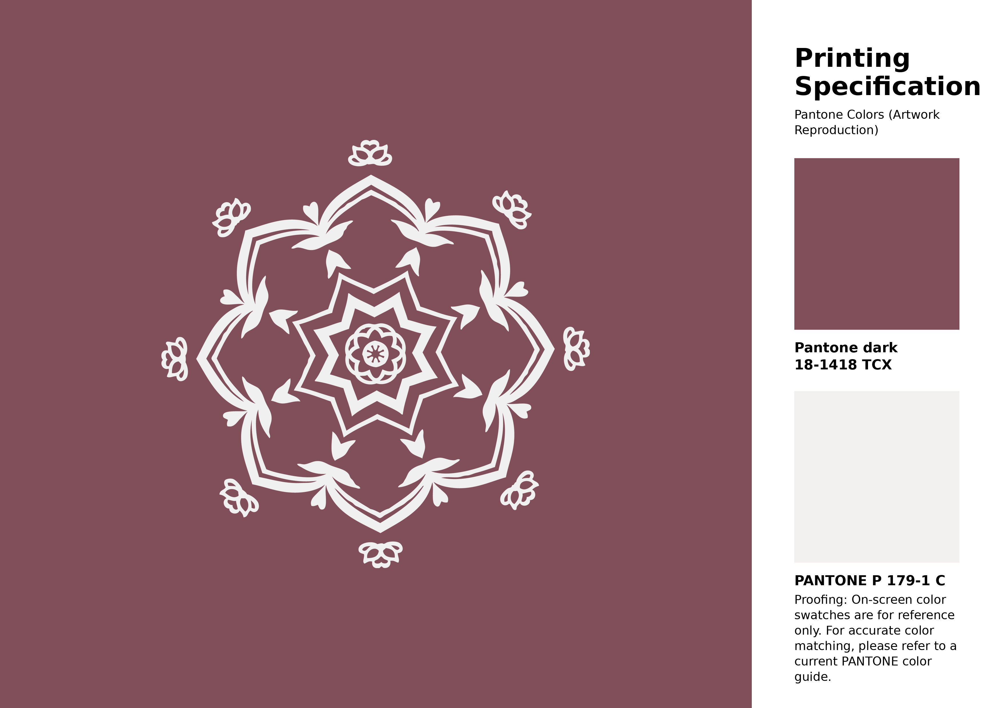 High-quality artwork and graphic illustration using Pantone 18-1418 Tcx Crushed Berry Color | Hex color Code #804f5a. A fantastic creative resource for designers and artists. #artwork #illustration #graphicart #804f5a