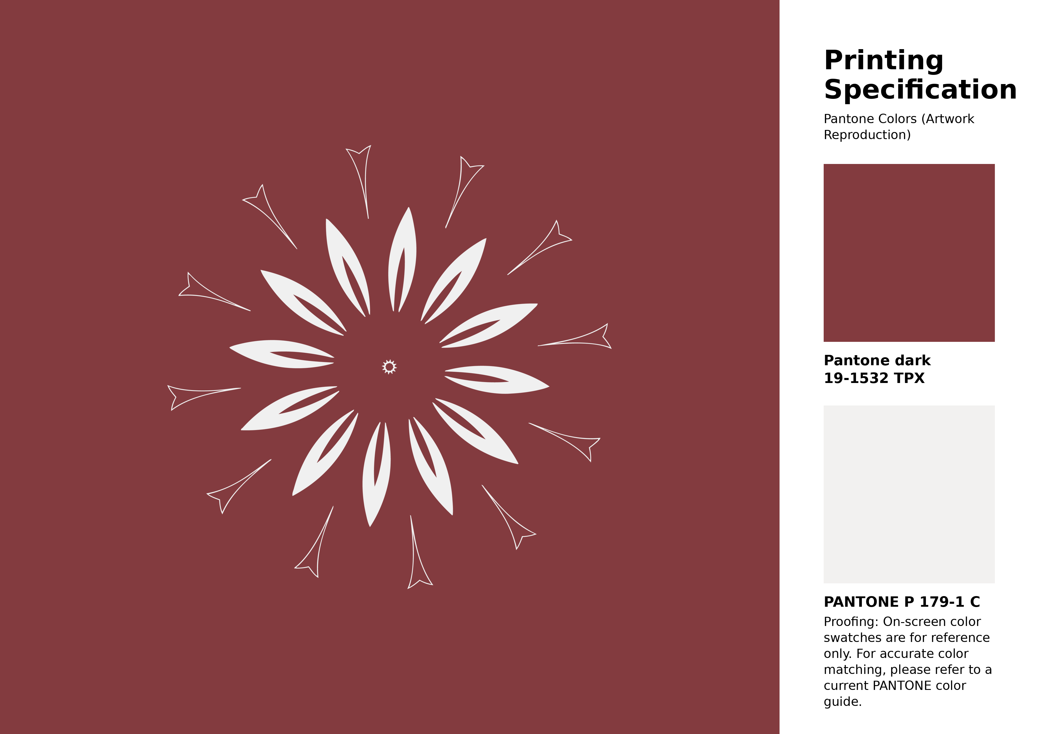 High-quality artwork and graphic illustration using Pantone 19-1532 Tpx Rosewood Color | Hex color Code #833b3f. A fantastic creative resource for designers and artists. #artwork #illustration #graphicart #833b3f