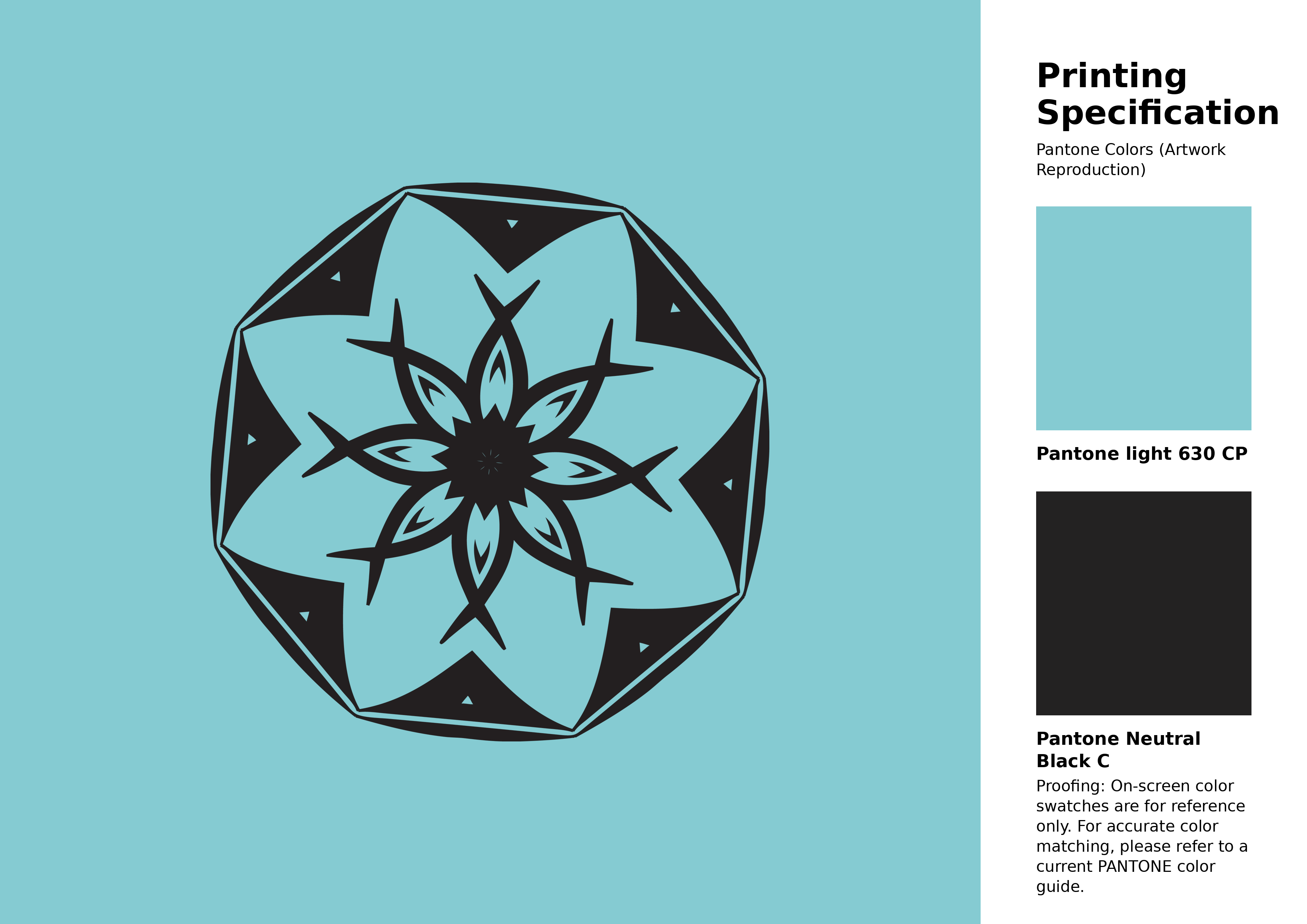 High-quality artwork and graphic illustration using Pantone 630 CP Color | Hex color Code #85cbd2. A fantastic creative resource for designers and artists. #artwork #illustration #graphicart #85cbd2