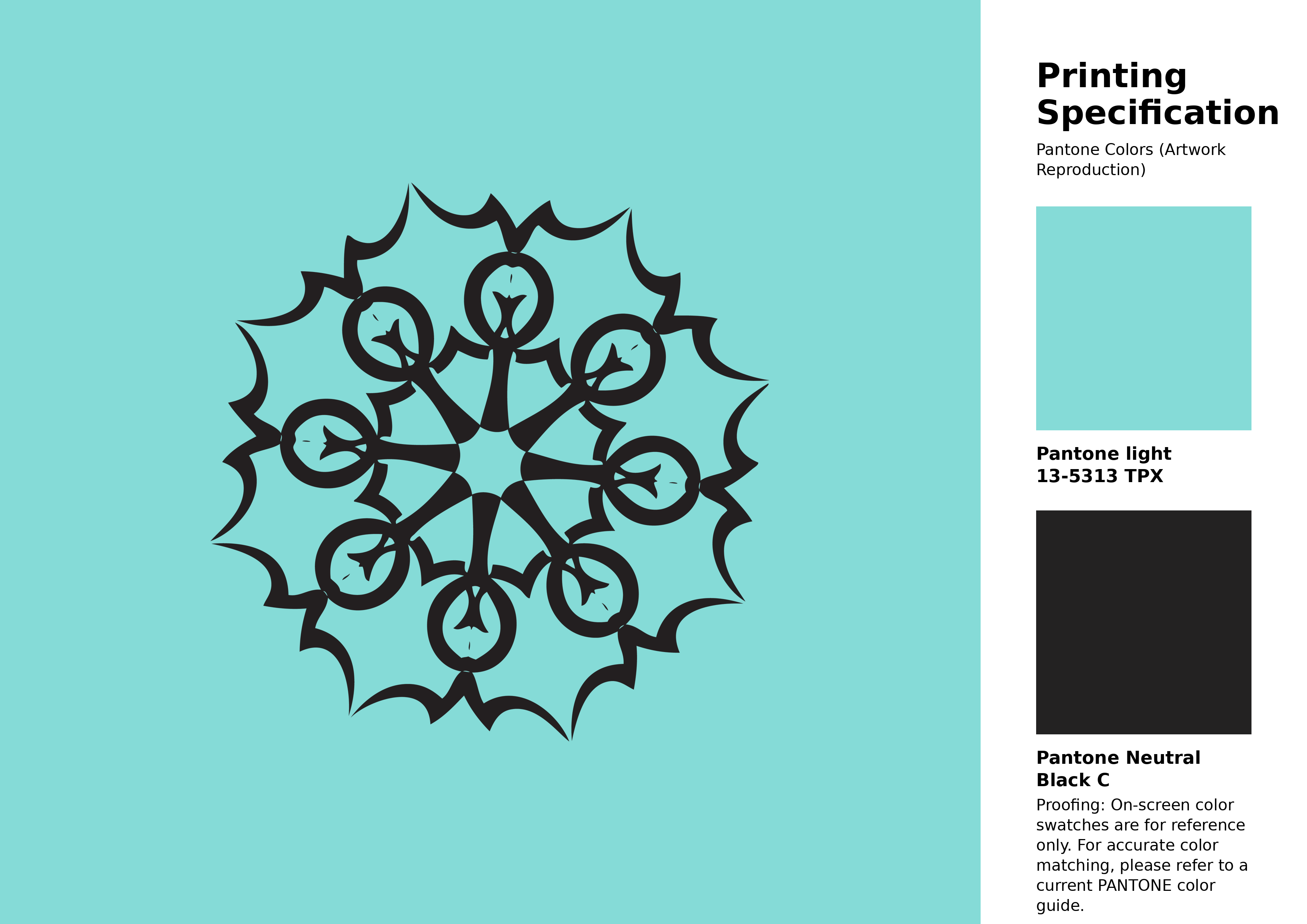 High-quality artwork and graphic illustration using Pantone 13-5313 Tpx Aruba Blue Color | Hex color Code #85dbd7. A fantastic creative resource for designers and artists. #artwork #illustration #graphicart #85dbd7