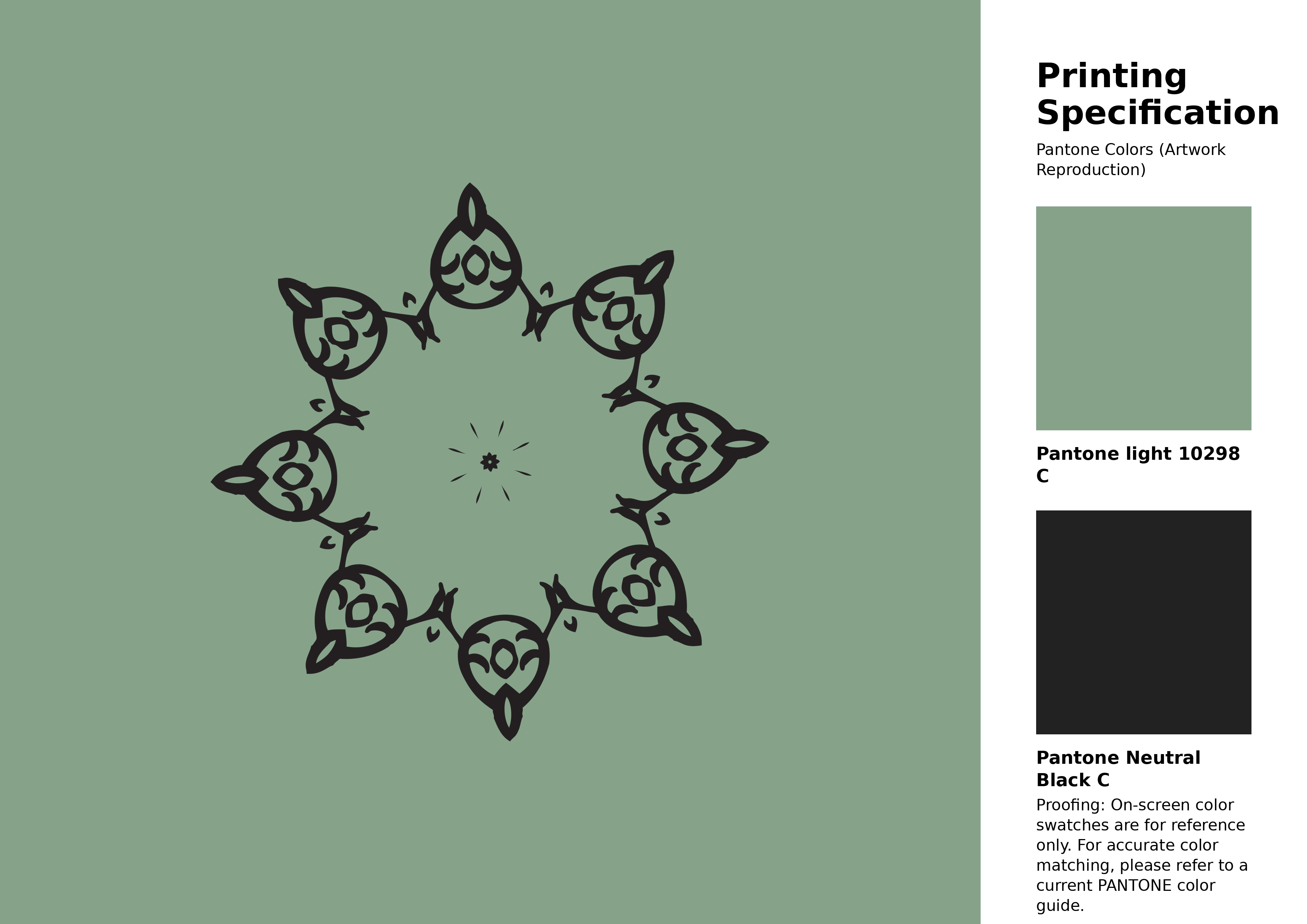 High-quality artwork and graphic illustration using Pantone 10298 C Color | Hex color Code #86a38a. A fantastic creative resource for designers and artists. #artwork #illustration #graphicart #86a38a