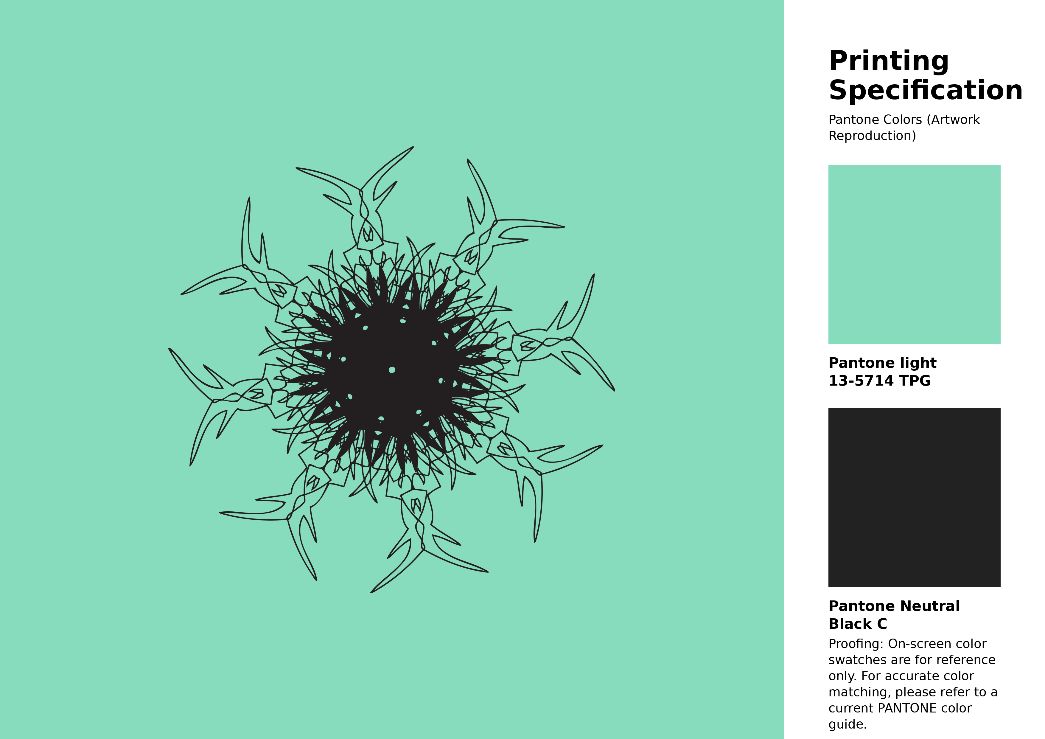 High-quality artwork and graphic illustration using Pantone 13-5714 Tpg Cabbage Color | Hex color Code #88dcbe. A fantastic creative resource for designers and artists. #artwork #illustration #graphicart #88dcbe