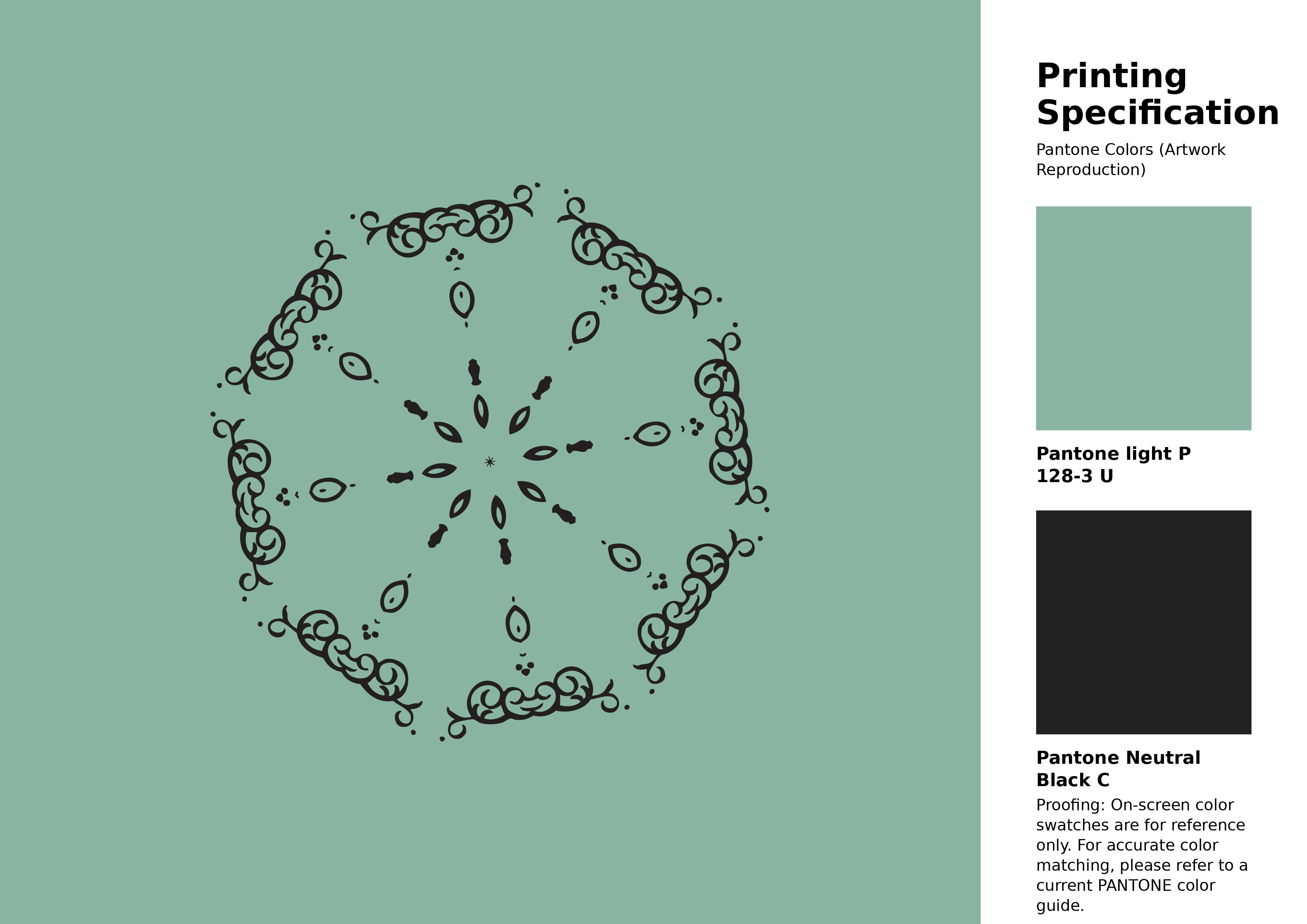 High-quality artwork and graphic illustration using Pantone P 128-3 U Color | Hex color Code #89b4a3. A fantastic creative resource for designers and artists. #artwork #illustration #graphicart #89b4a3