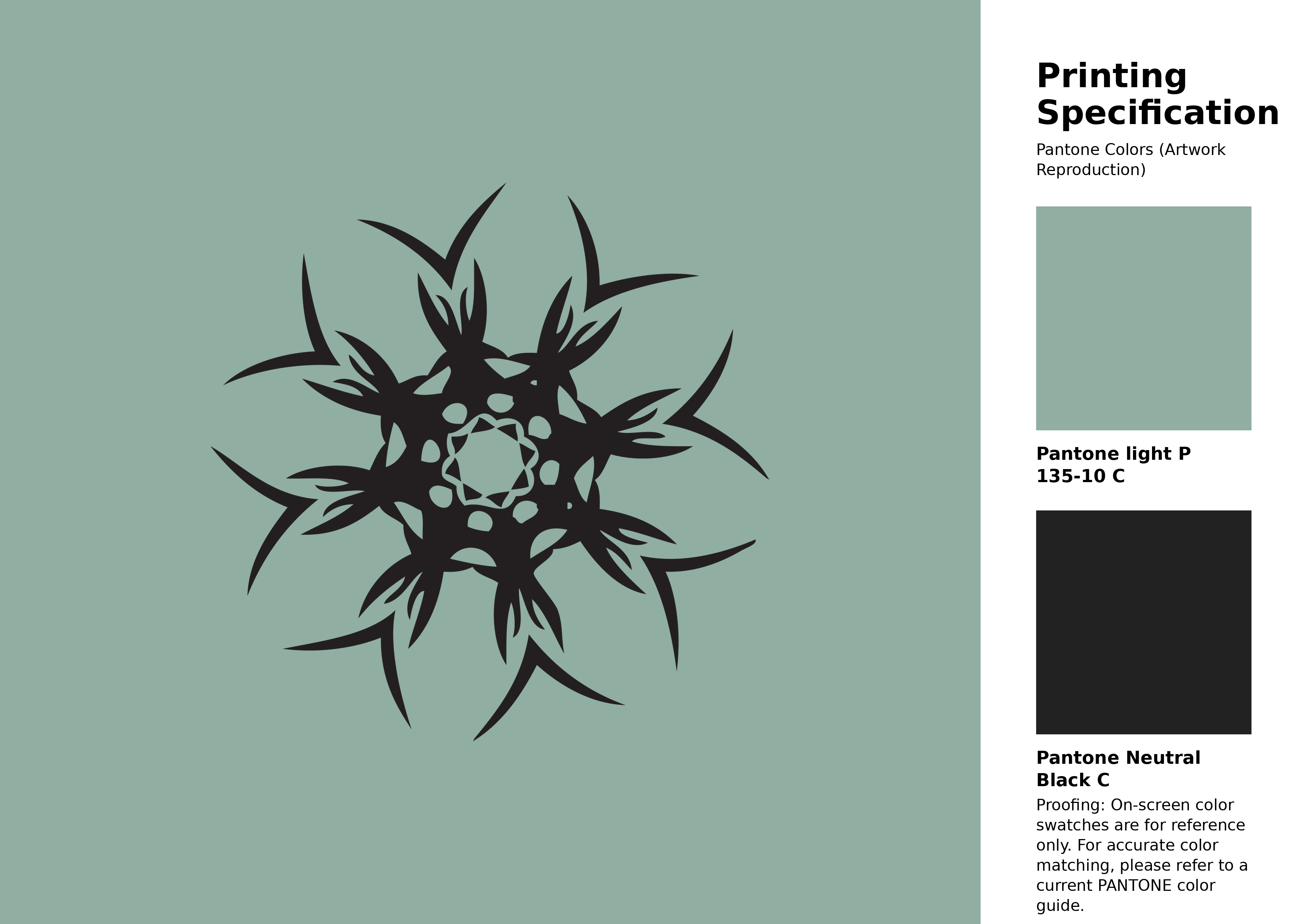 High-quality artwork and graphic illustration using Pantone P 135-10 C Color | Hex color Code #90aea2. A fantastic creative resource for designers and artists. #artwork #illustration #graphicart #90aea2