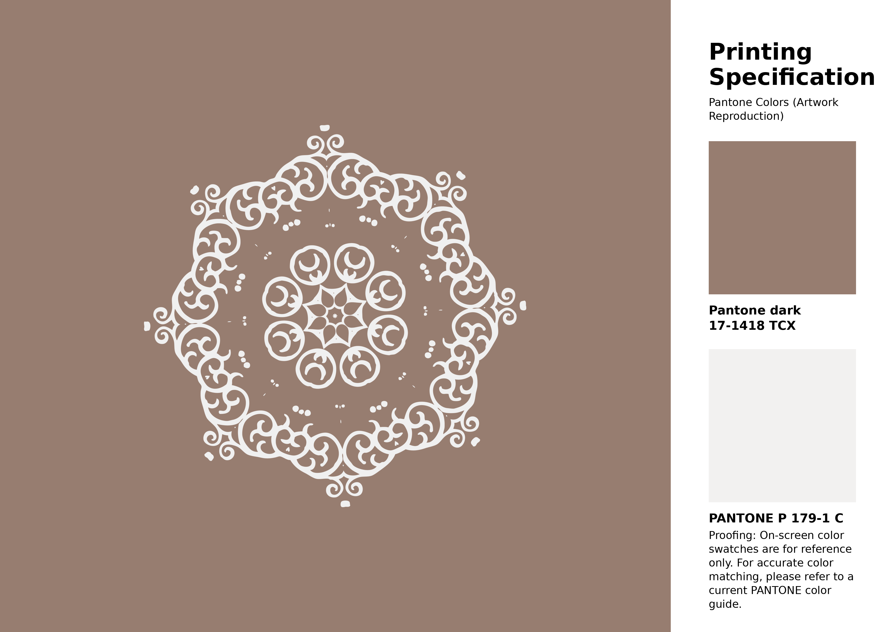 Hex Color #977d70 | Printing Match PANTONE 17-1418 TCX | Color