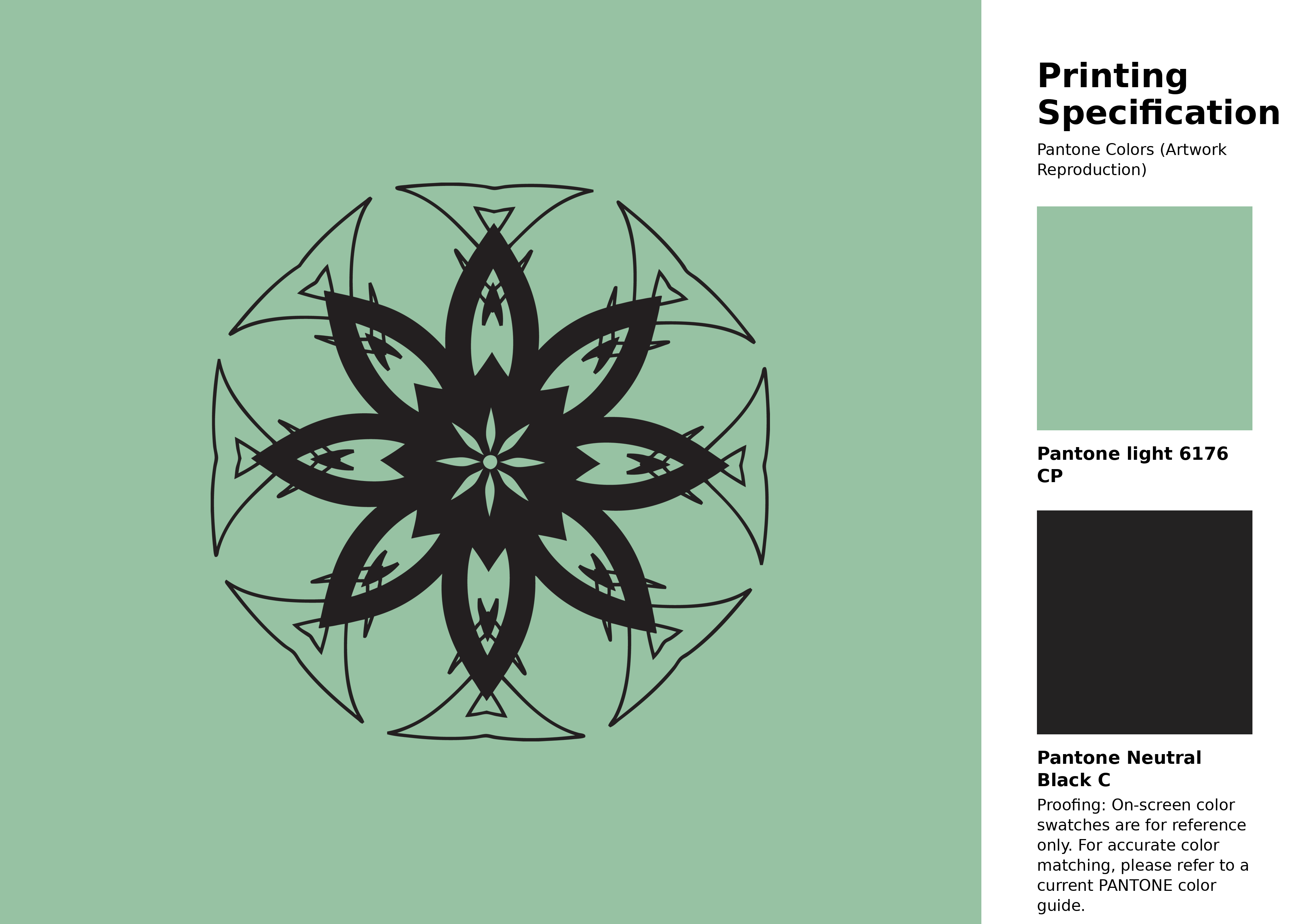 High-quality artwork and graphic illustration using Pantone 6176 CP Color | Hex color Code #97c2a3. A fantastic creative resource for designers and artists. #artwork #illustration #graphicart #97c2a3