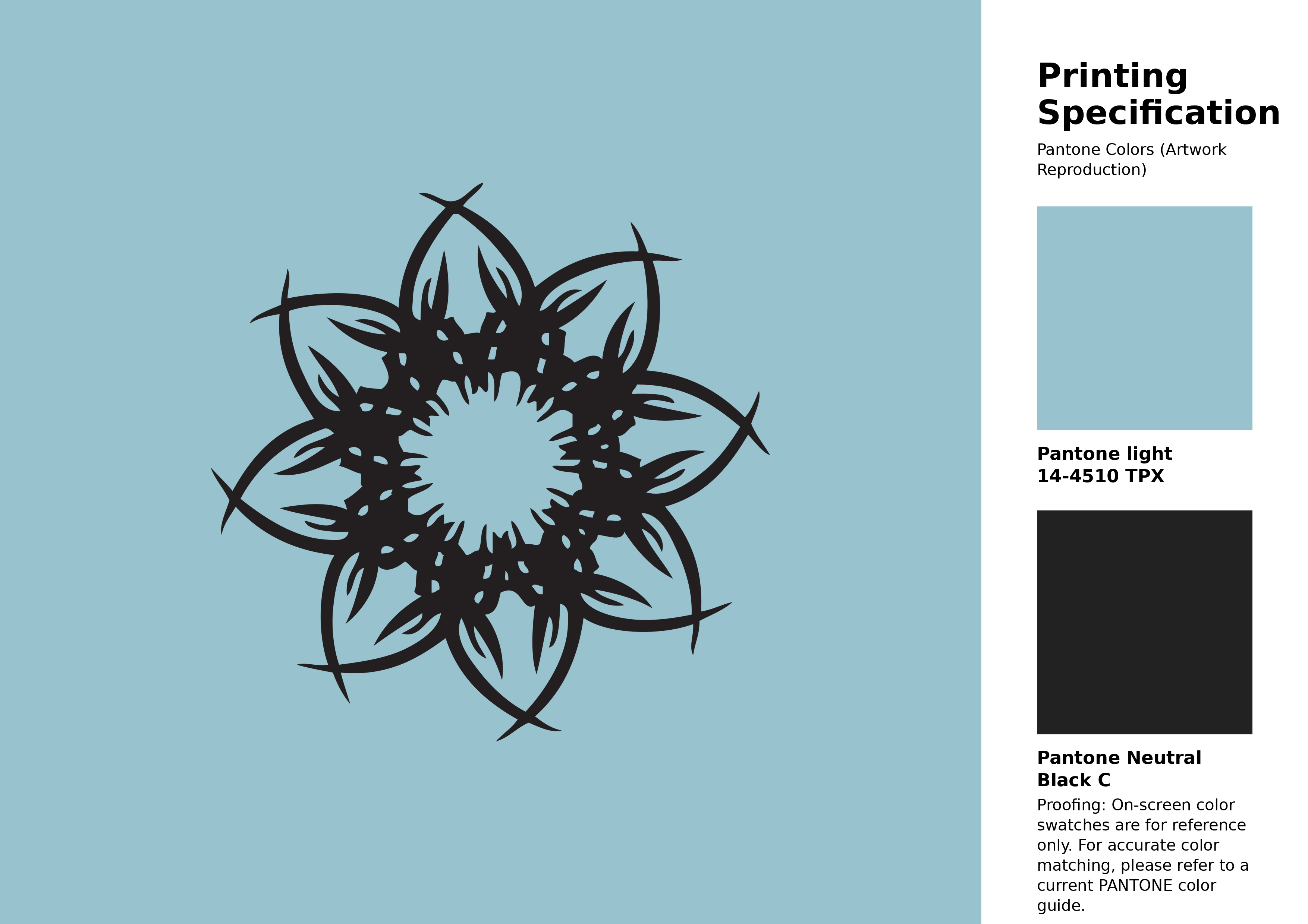 High-quality artwork and graphic illustration using Pantone 14-4510 Tpx Aquatic Color | Hex color Code #98c3ce. A fantastic creative resource for designers and artists. #artwork #illustration #graphicart #98c3ce
