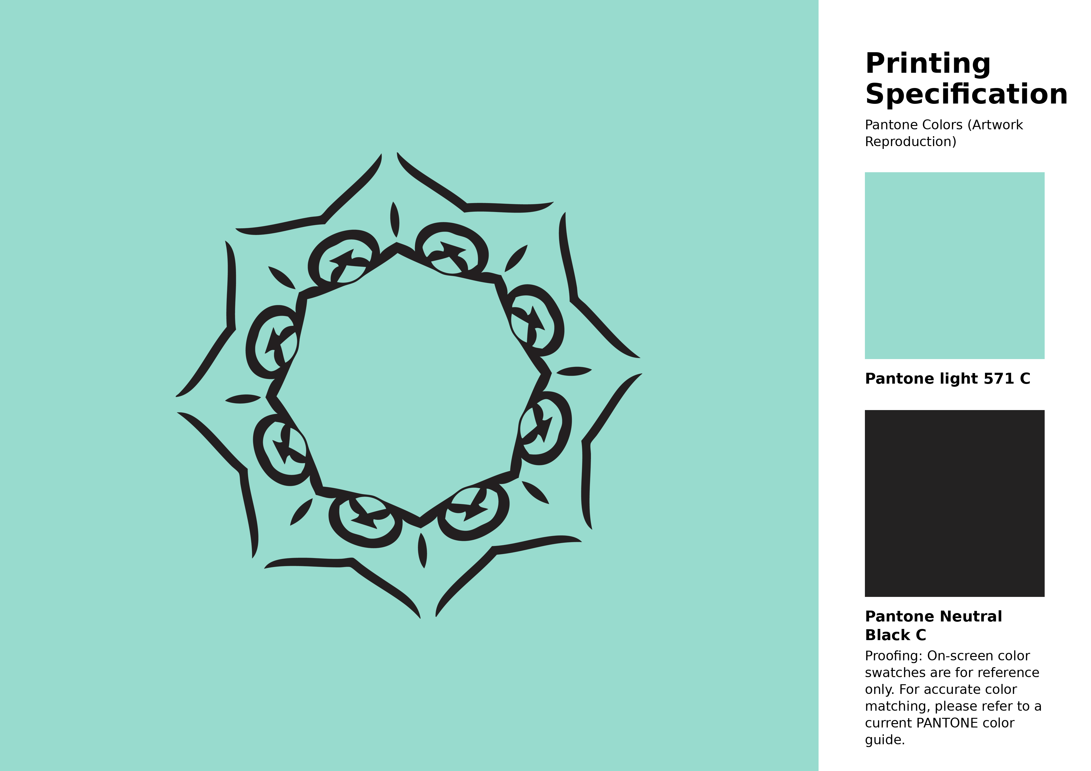 High-quality artwork and graphic illustration using Pantone 571 C Color | Hex color Code #98dbce. A fantastic creative resource for designers and artists. #artwork #illustration #graphicart #98dbce