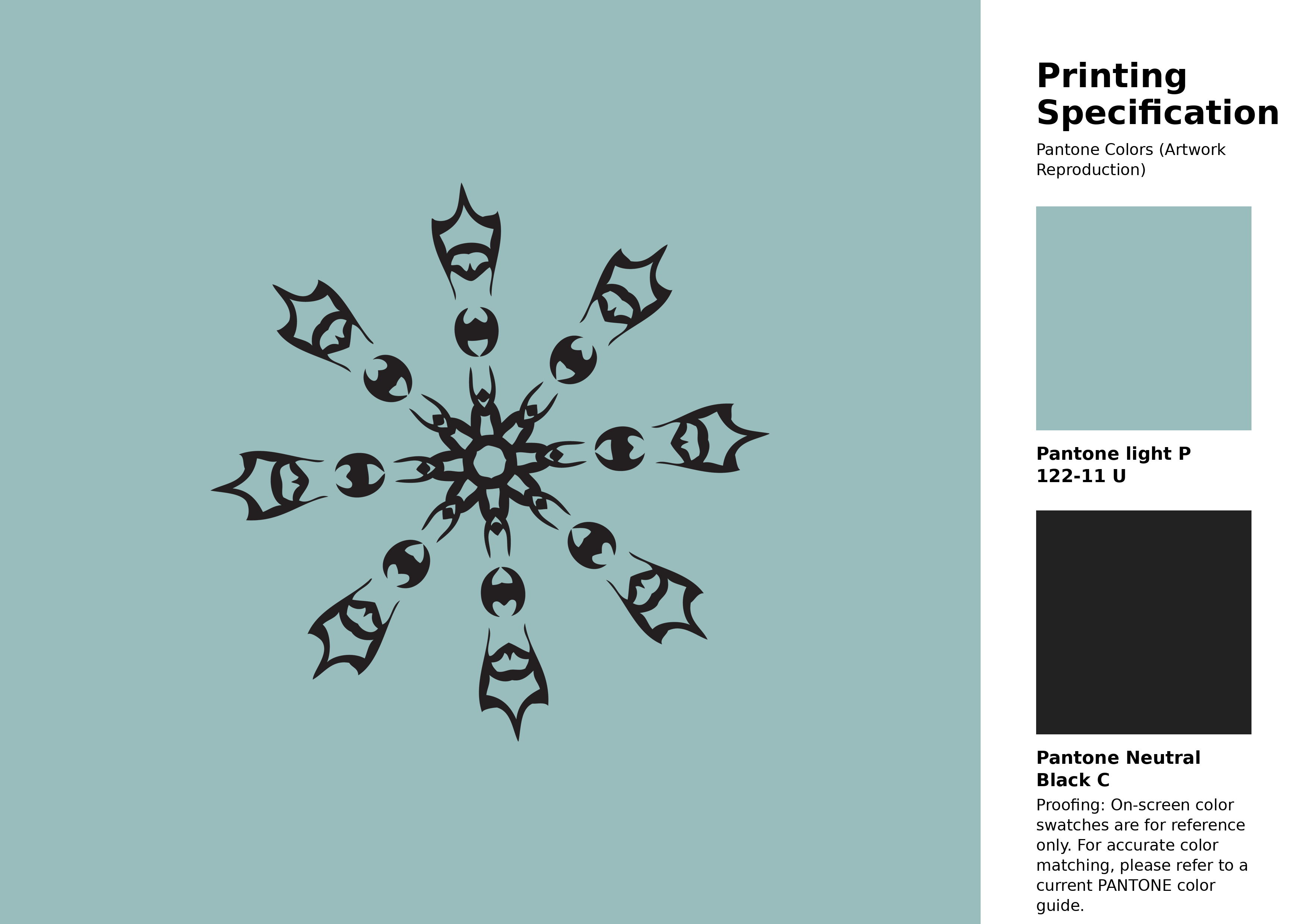 High-quality artwork and graphic illustration using Pantone P 122-11 U Color | Hex color Code #99bdbd. A fantastic creative resource for designers and artists. #artwork #illustration #graphicart #99bdbd