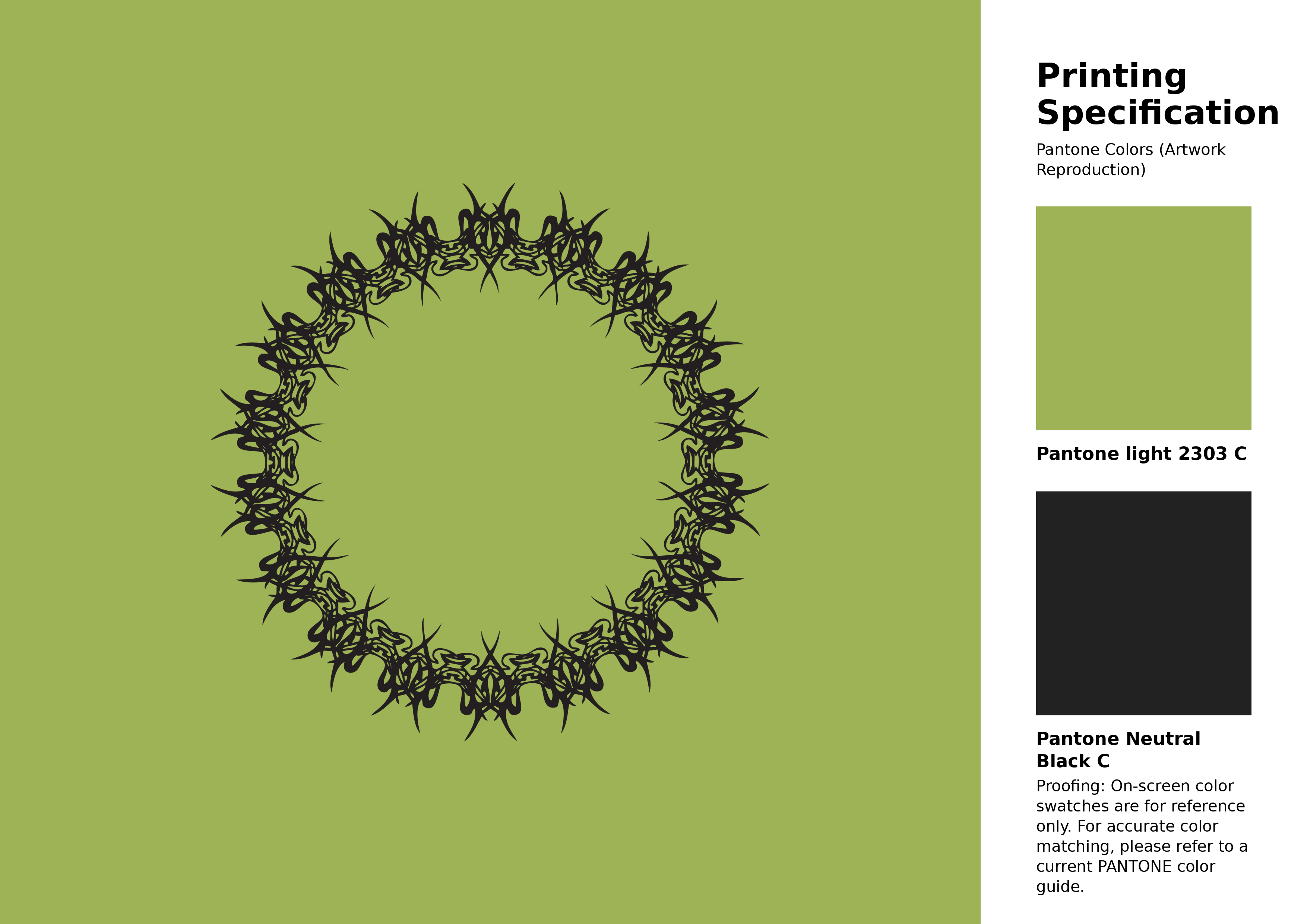 High-quality artwork and graphic illustration using Pantone 2303 C Color | Hex color Code #9eb356. A fantastic creative resource for designers and artists. #artwork #illustration #graphicart #9eb356