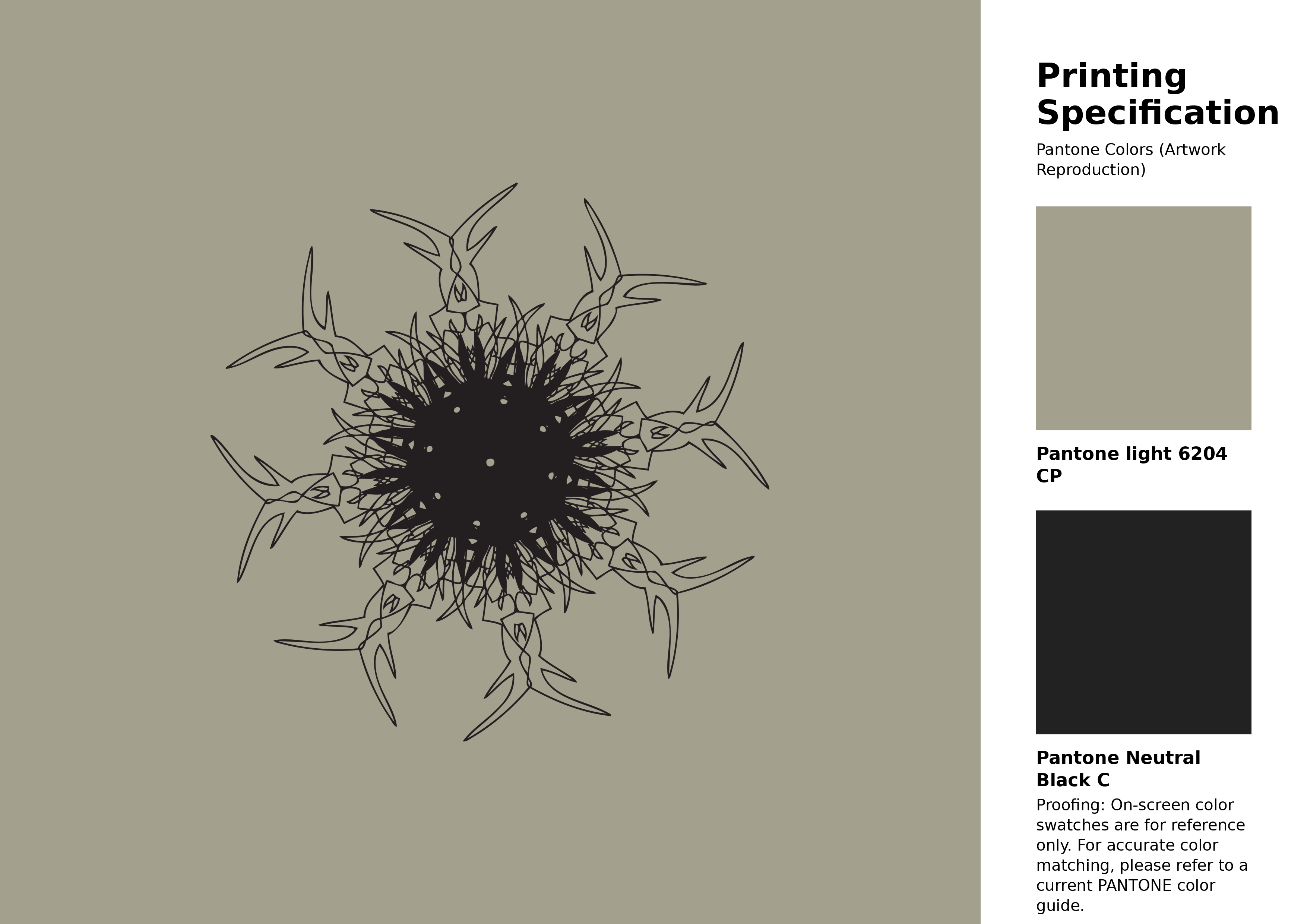 High-quality artwork and graphic illustration using Pantone 6204 CP Color | Hex color Code #a3a08e. A fantastic creative resource for designers and artists. #artwork #illustration #graphicart #a3a08e