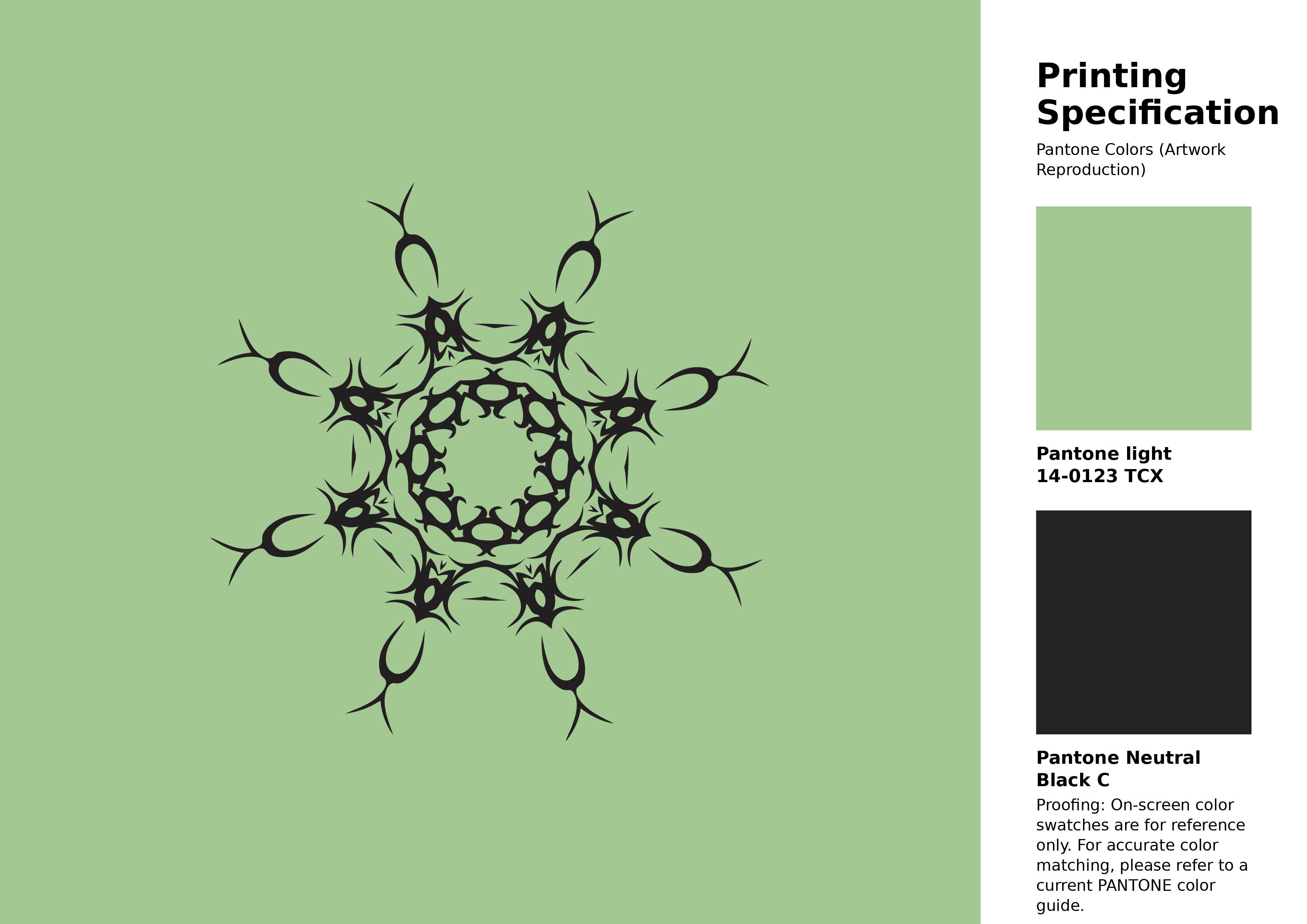 High-quality artwork and graphic illustration using Pantone 14-0123 Tcx Arcadian Green Color | Hex color Code #a3c893. A fantastic creative resource for designers and artists. #artwork #illustration #graphicart #a3c893