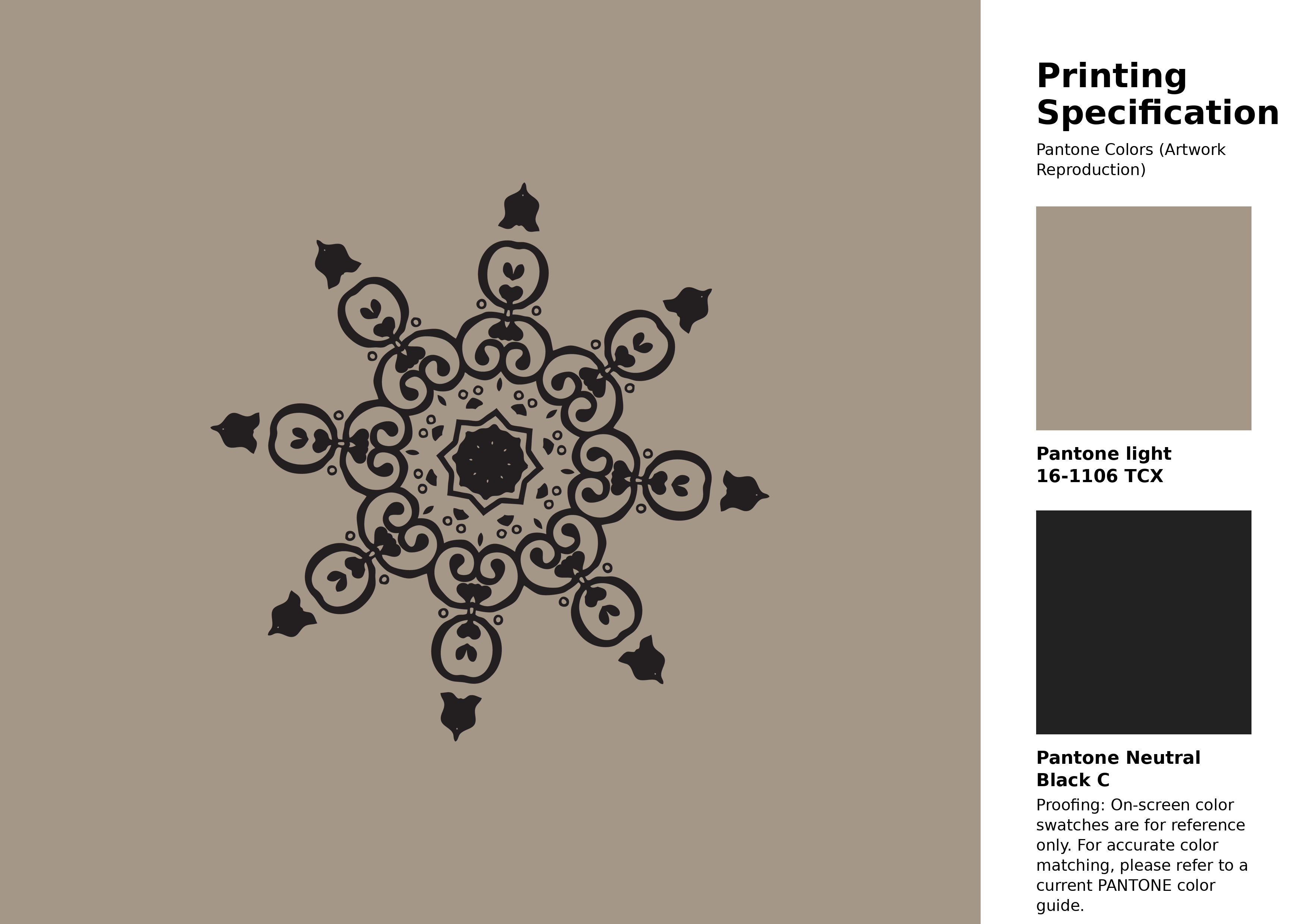 High-quality artwork and graphic illustration using Pantone 16-1106 Tcx Tuffet Color | Hex color Code #a59788. A fantastic creative resource for designers and artists. #artwork #illustration #graphicart #a59788