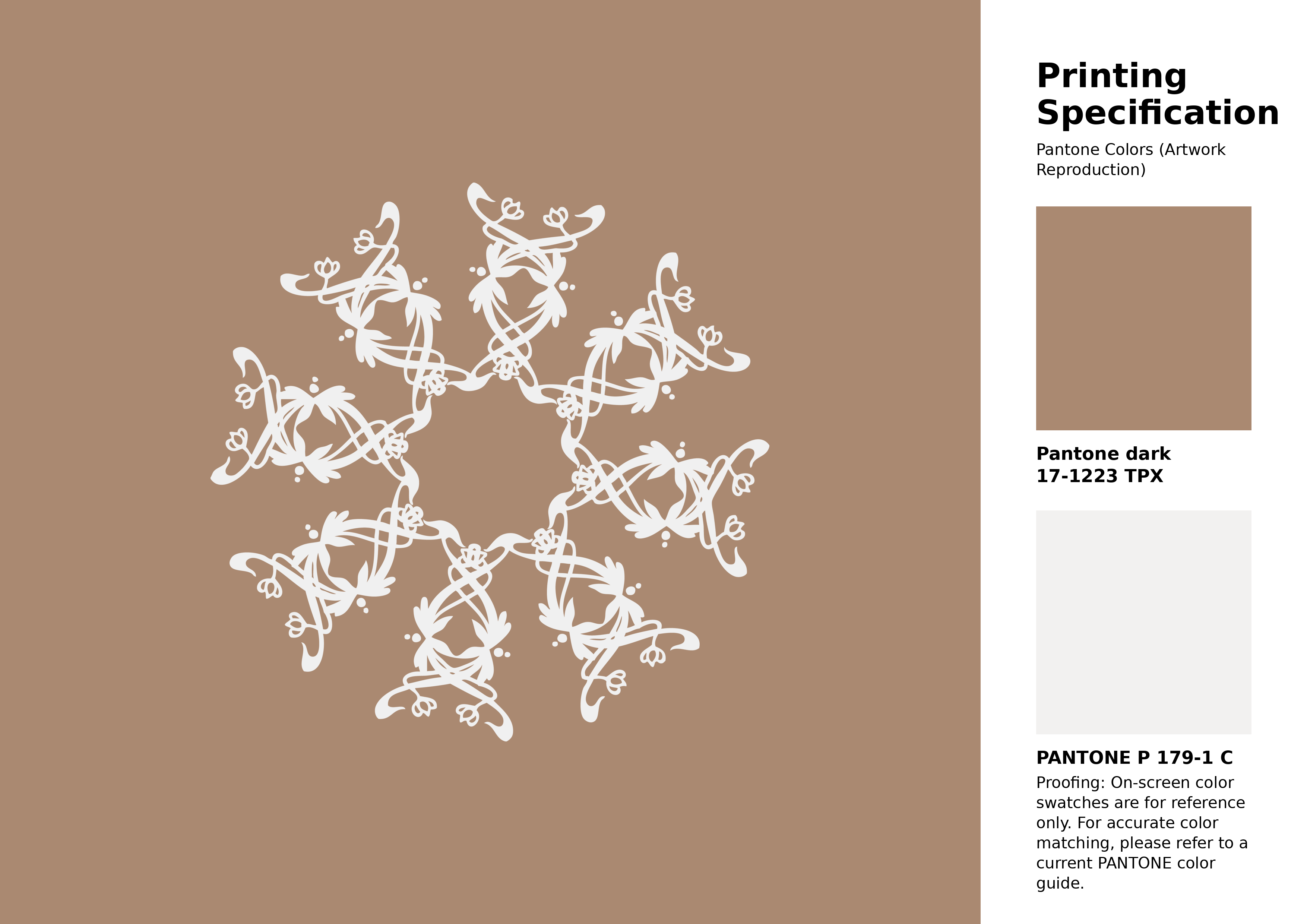 High-quality artwork and graphic illustration using Pantone 17-1223 Tpx Praline Color | Hex color Code #aa8971. A fantastic creative resource for designers and artists. #artwork #illustration #graphicart #aa8971