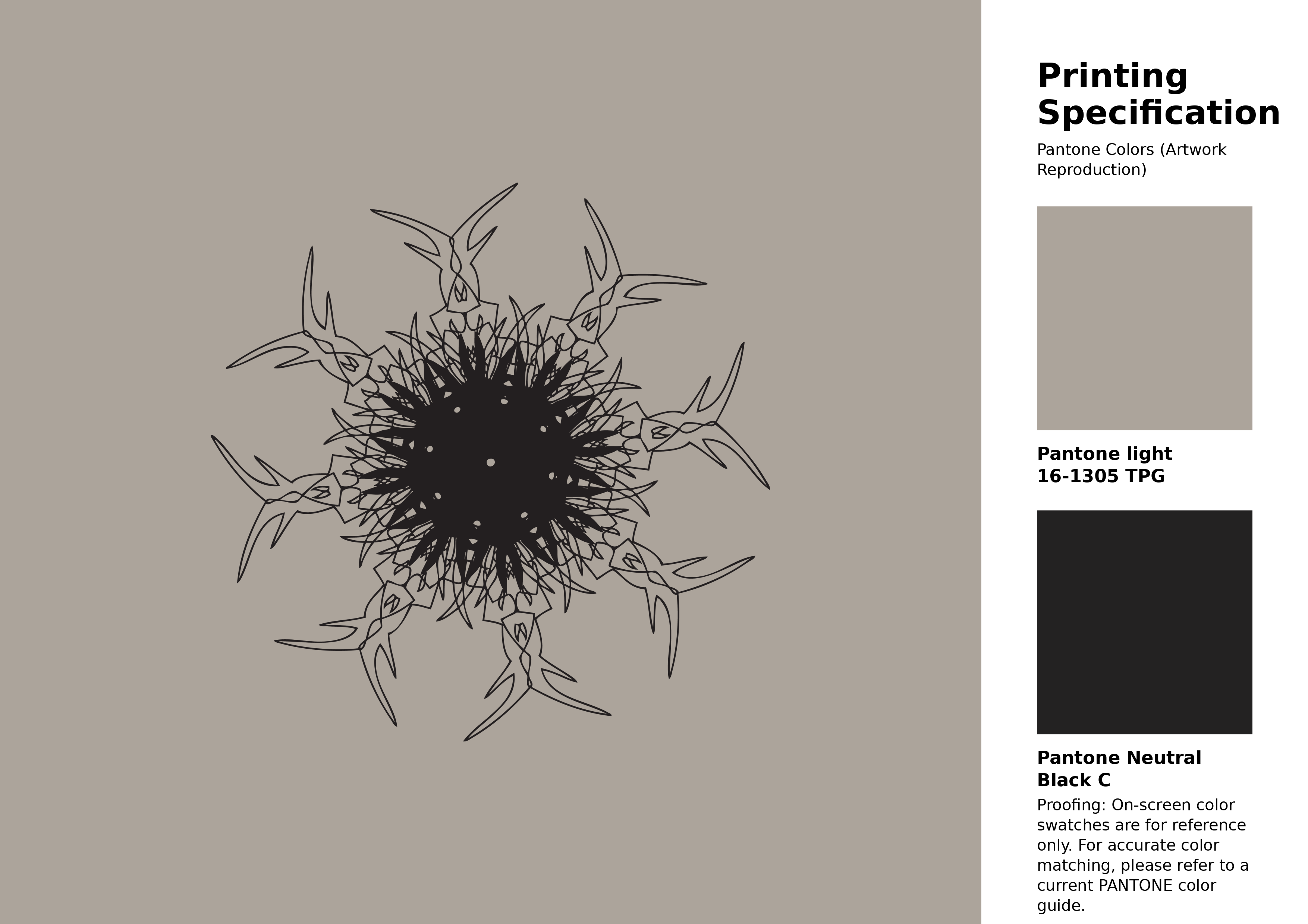 High-quality artwork and graphic illustration using Pantone 16-1305 Tpg String Color | Hex color Code #aca49b. A fantastic creative resource for designers and artists. #artwork #illustration #graphicart #aca49b