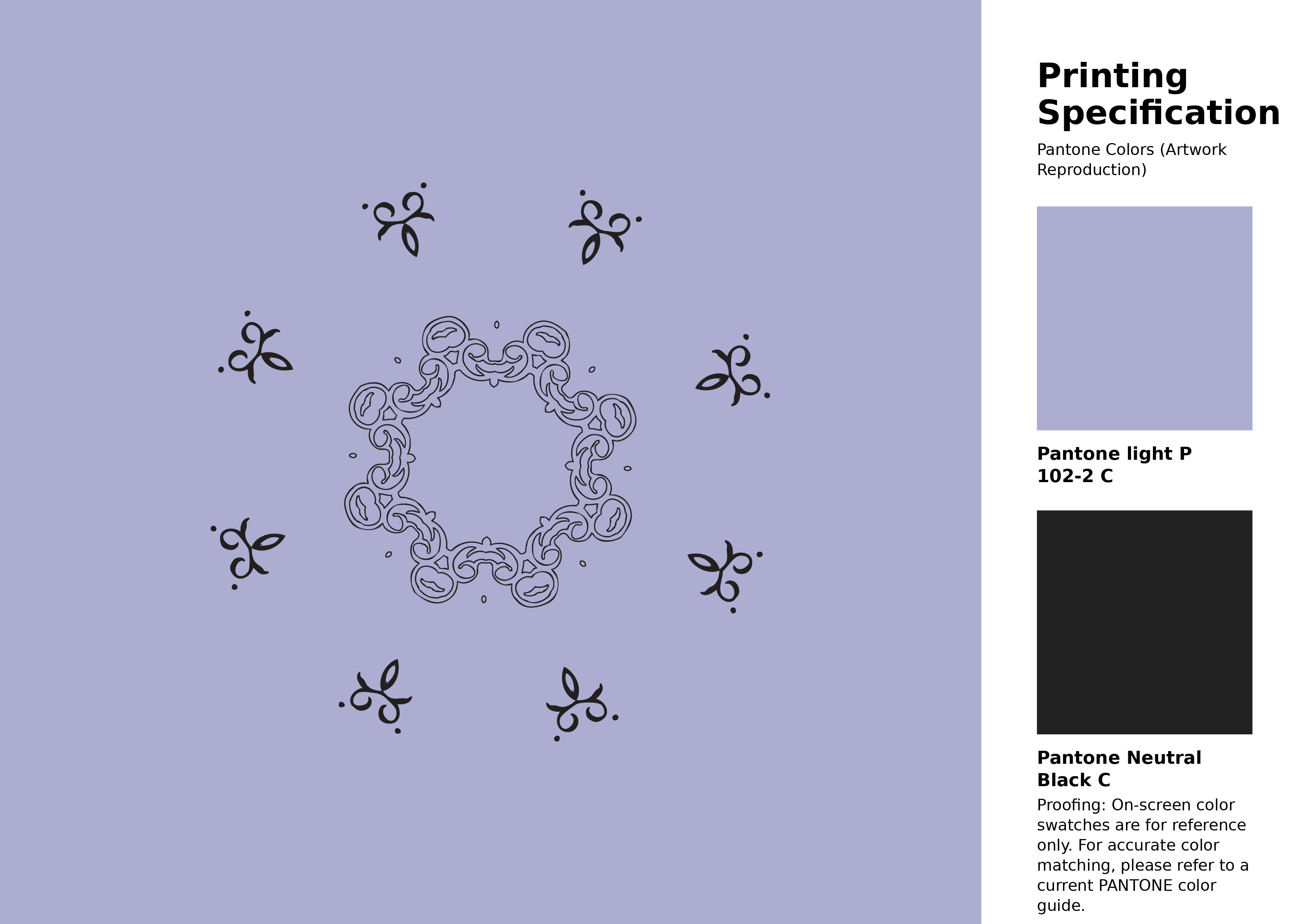 High-quality artwork and graphic illustration using Pantone P 102-2 C Color | Hex color Code #acadd1. A fantastic creative resource for designers and artists. #artwork #illustration #graphicart #acadd1