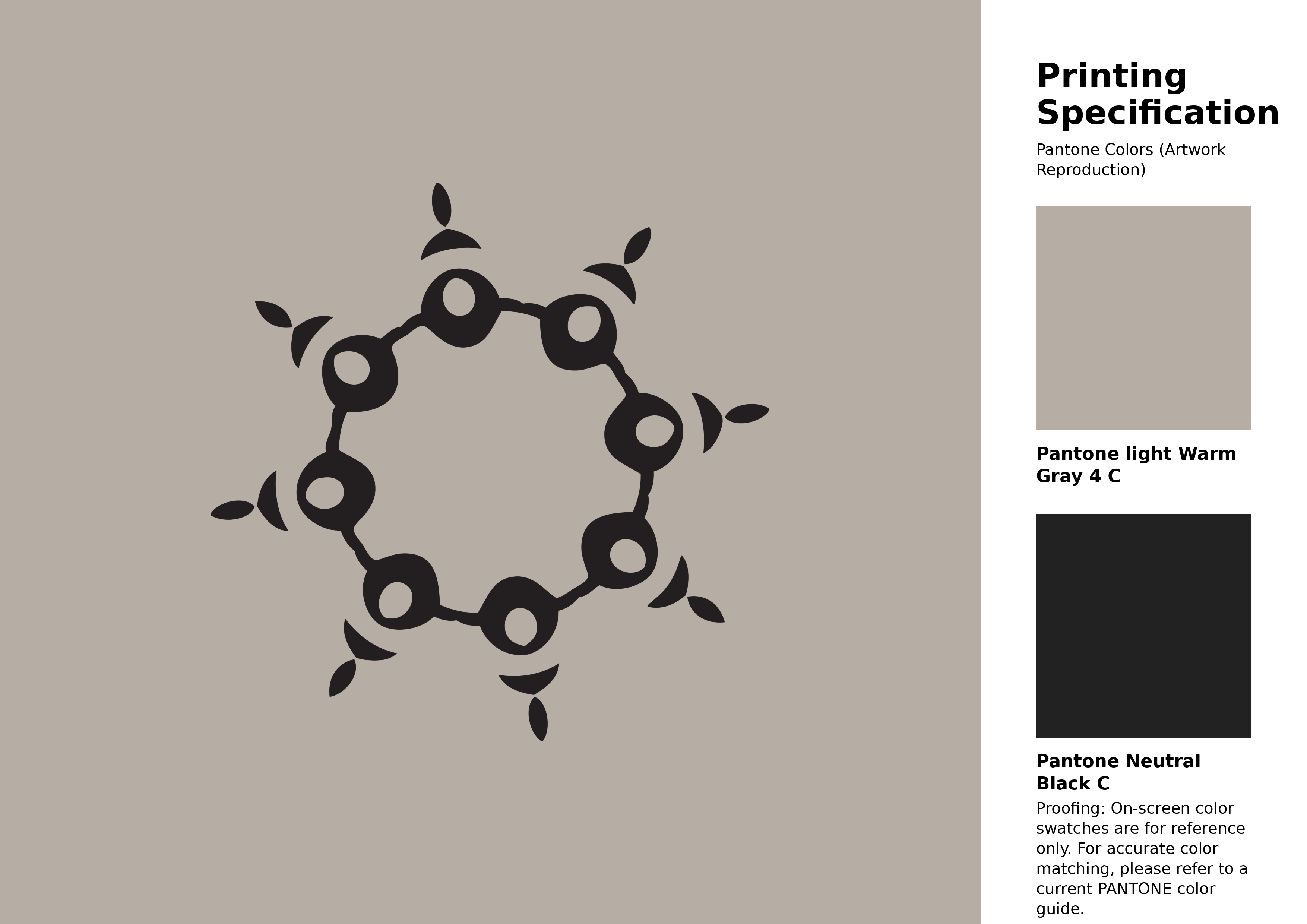 High-quality artwork and graphic illustration using Pantone Warm Gray 4 C Color | Hex color Code #b6ada5. A fantastic creative resource for designers and artists. #artwork #illustration #graphicart #b6ada5