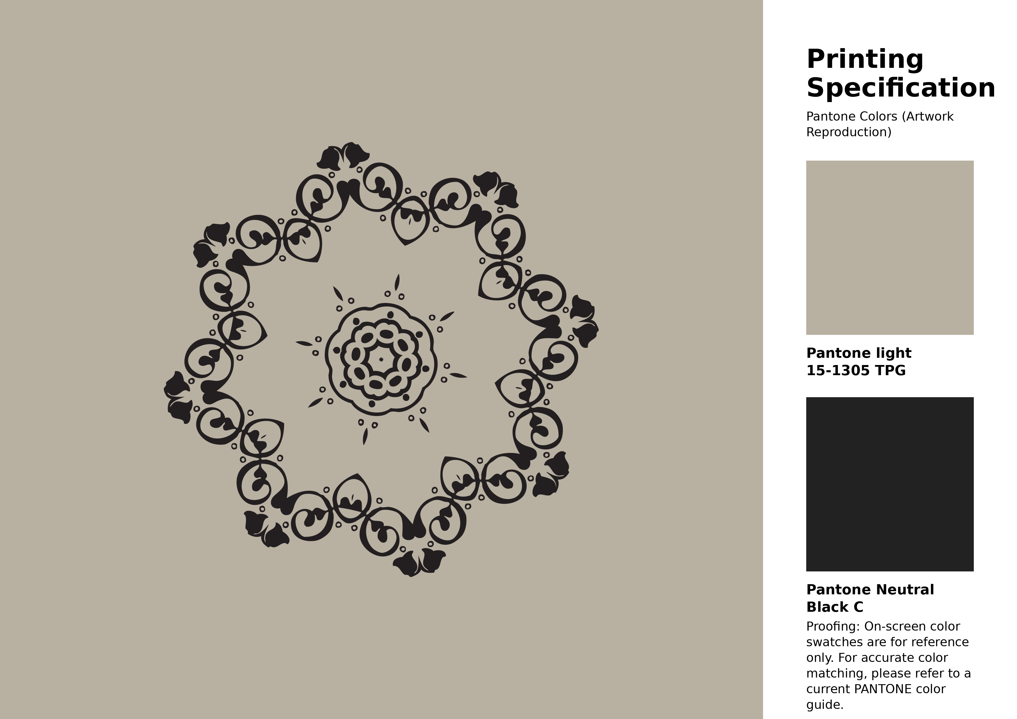 High-quality artwork and graphic illustration using Pantone 15-1305 Tpg Feather Gray Color | Hex color Code #b8b0a1. A fantastic creative resource for designers and artists. #artwork #illustration #graphicart #b8b0a1