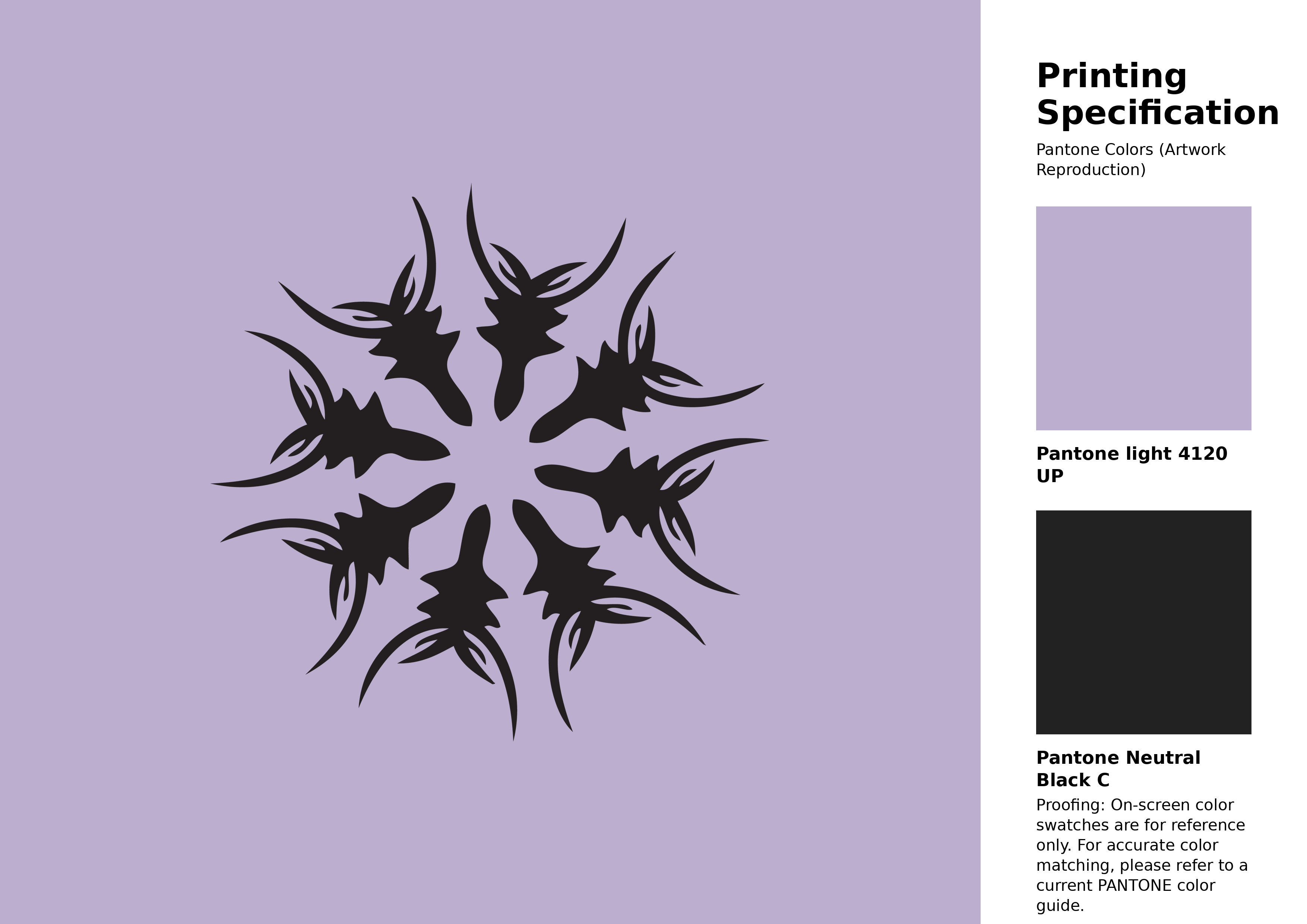 High-quality artwork and graphic illustration using Pantone 4120 UP Color | Hex color Code #bbaece. A fantastic creative resource for designers and artists. #artwork #illustration #graphicart #bbaece