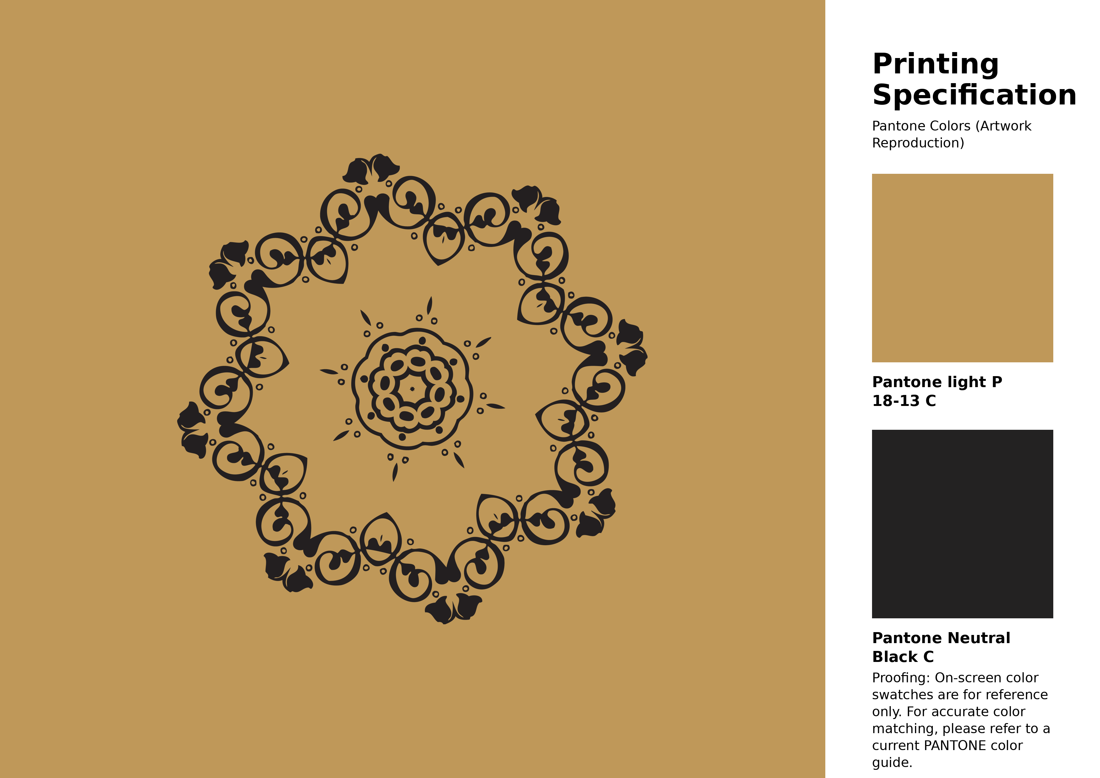 High-quality artwork and graphic illustration using Pantone P 18-13 C Color | Hex color Code #bf9859. A fantastic creative resource for designers and artists. #artwork #illustration #graphicart #bf9859