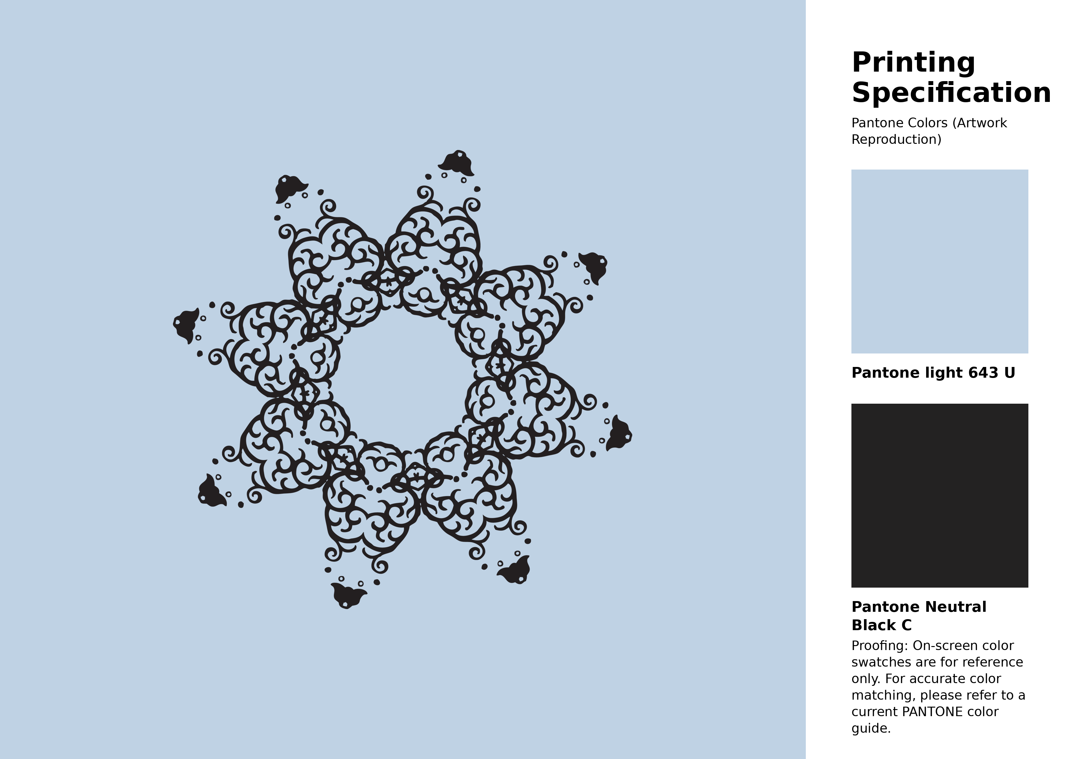 High-quality artwork and graphic illustration using Pantone 643 U Color | Hex color Code #bfd2e4. A fantastic creative resource for designers and artists. #artwork #illustration #graphicart #bfd2e4