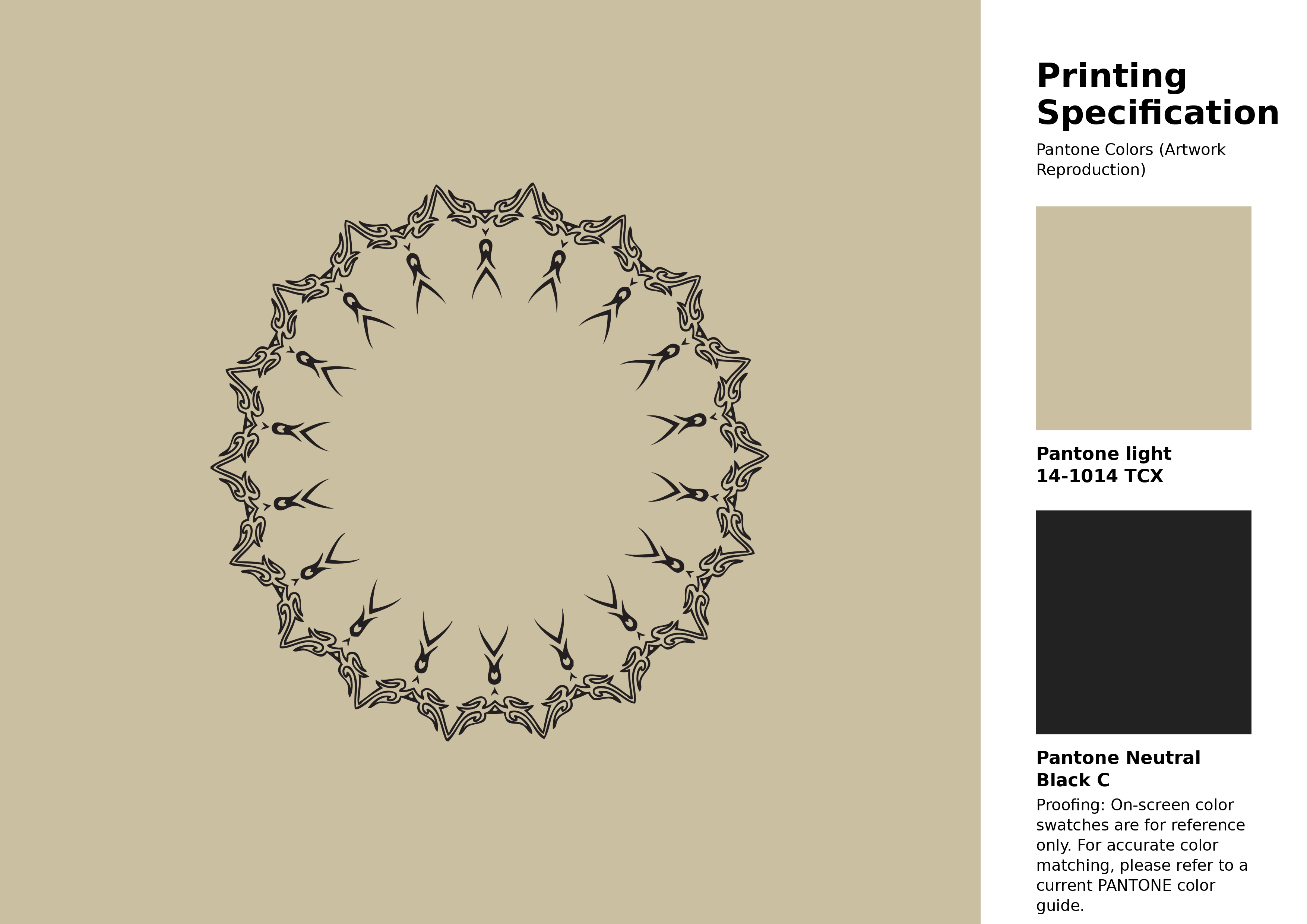 High-quality artwork and graphic illustration using Pantone 14-1014 Tcx Gravel Color | Hex color Code #cbbfa2. A fantastic creative resource for designers and artists. #artwork #illustration #graphicart #cbbfa2