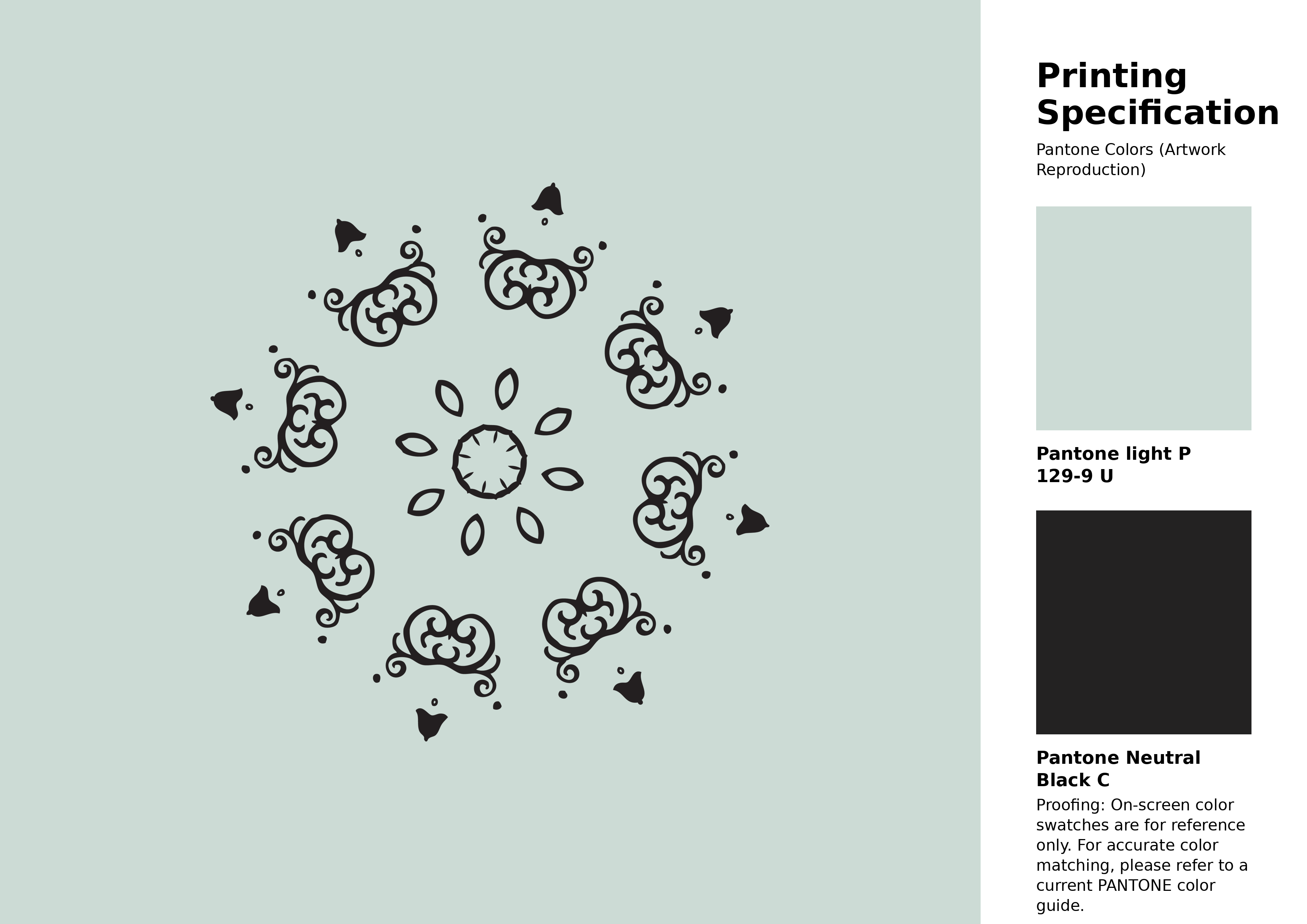 High-quality artwork and graphic illustration using Pantone P 129-9 U Color | Hex color Code #ccdbd5. A fantastic creative resource for designers and artists. #artwork #illustration #graphicart #ccdbd5